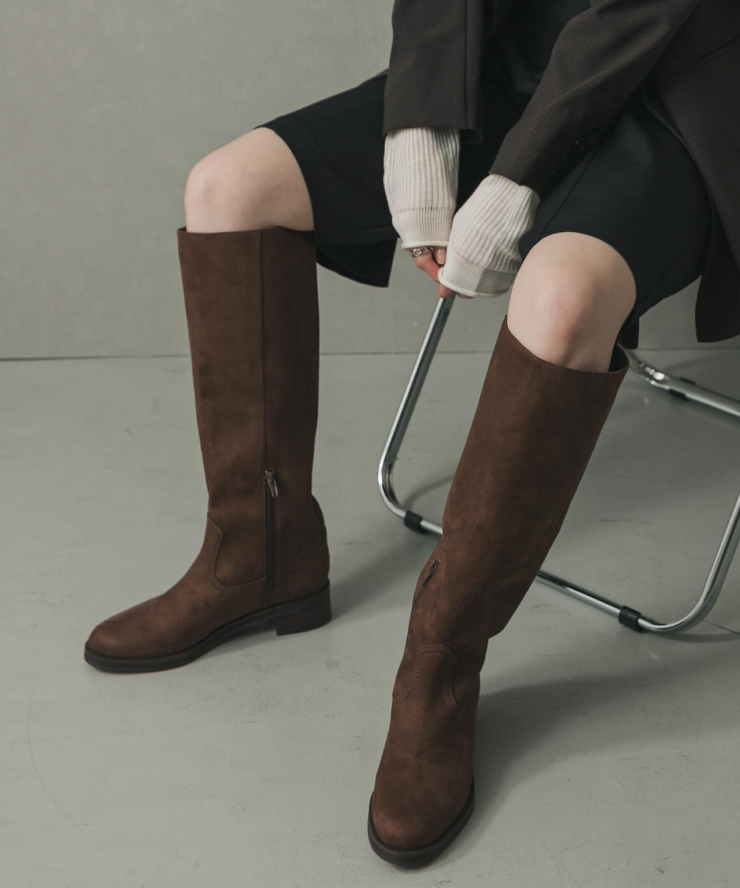 FSロングブーツ BROWN S