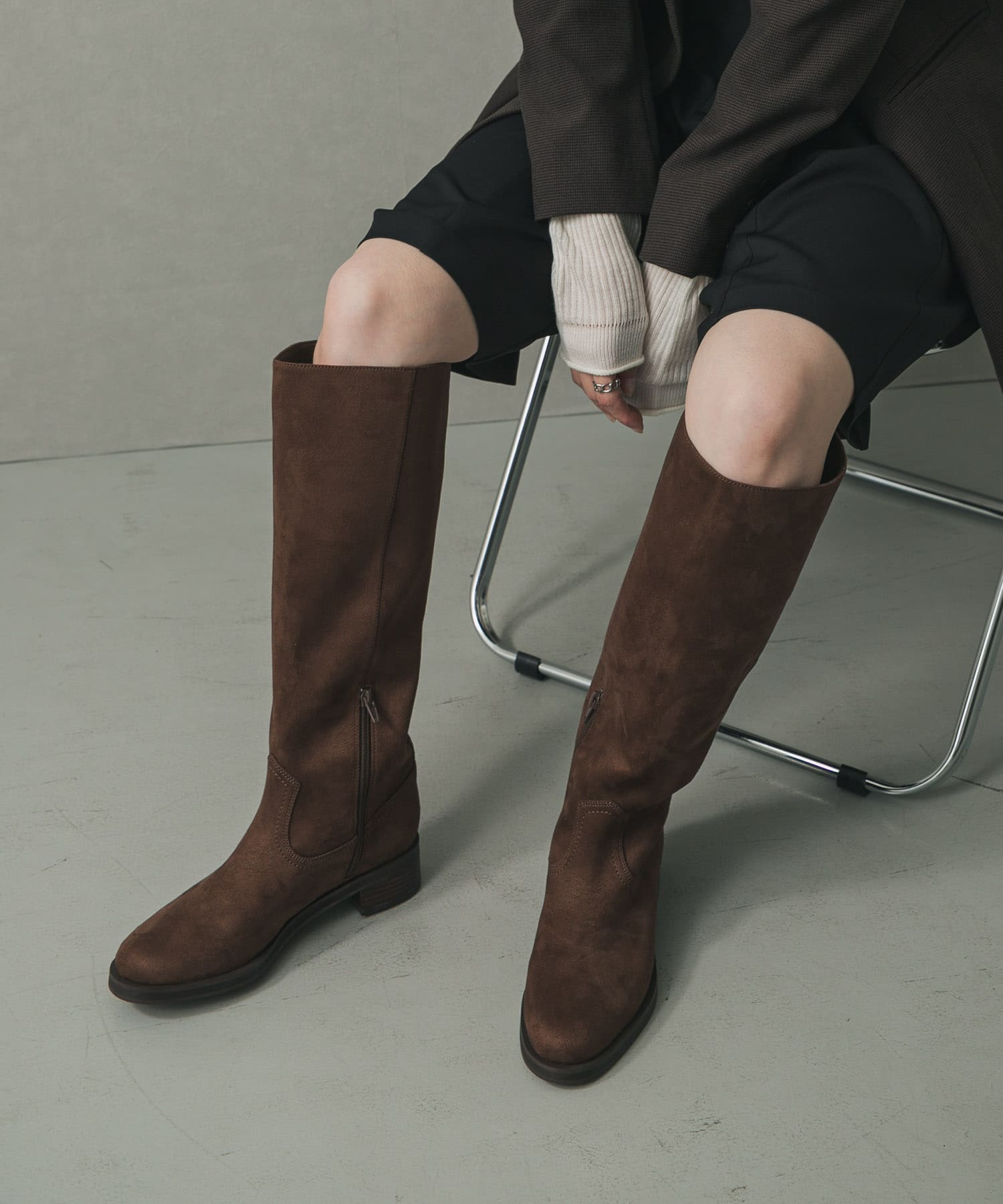 FSロングブーツ BROWN S