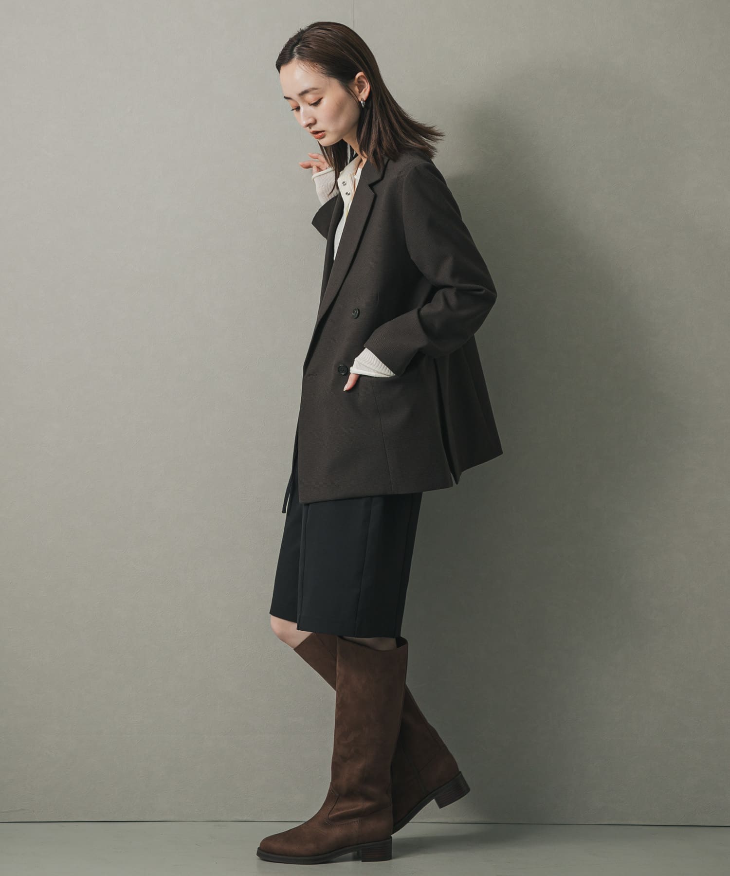 FSロングブーツ BROWN S