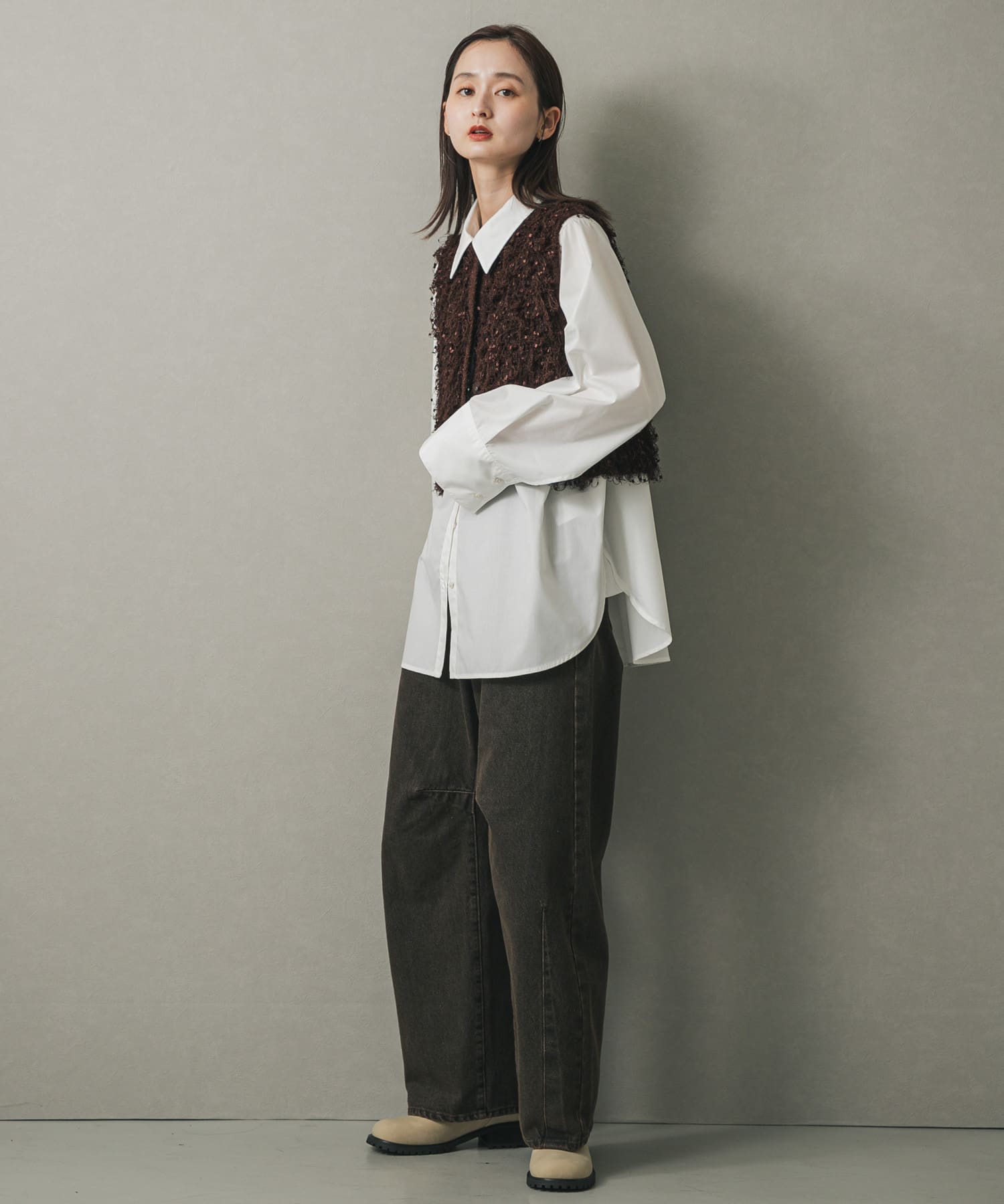 エンジニアブーツ GREIGE S