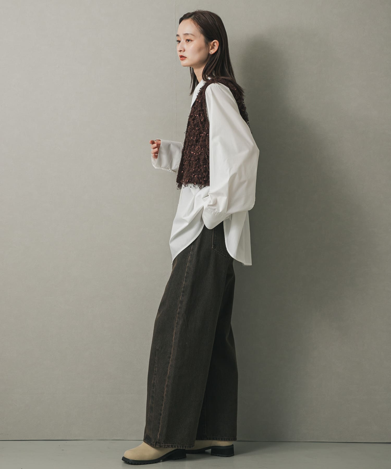 エンジニアブーツ GREIGE S