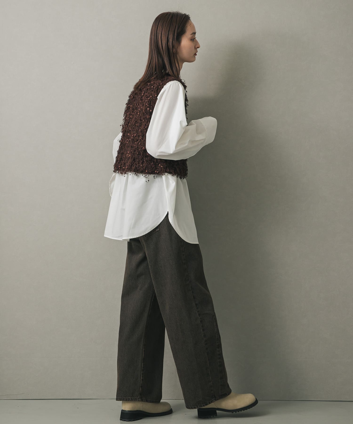 エンジニアブーツ GREIGE S