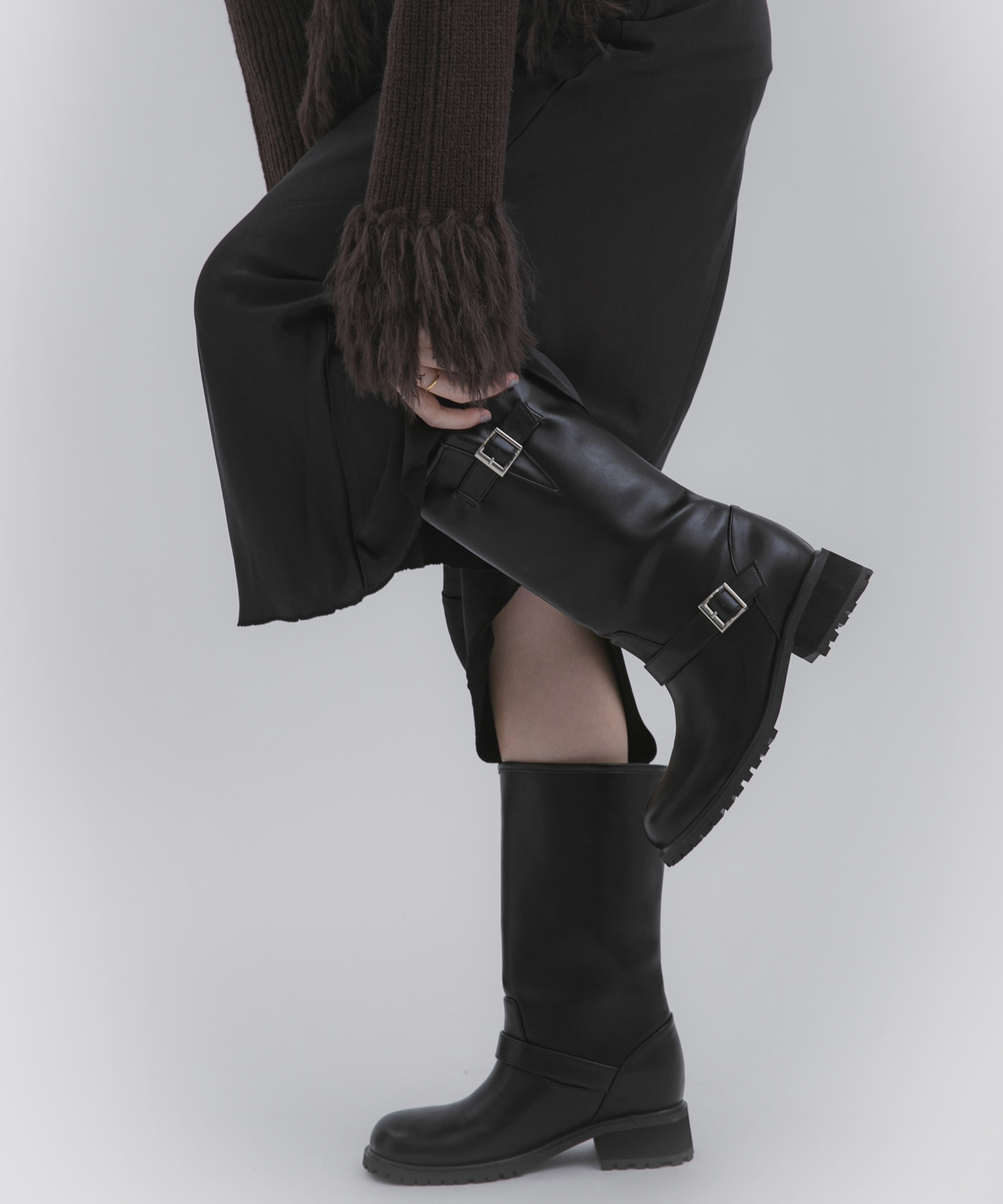 エンジニアブーツ BLACK S
