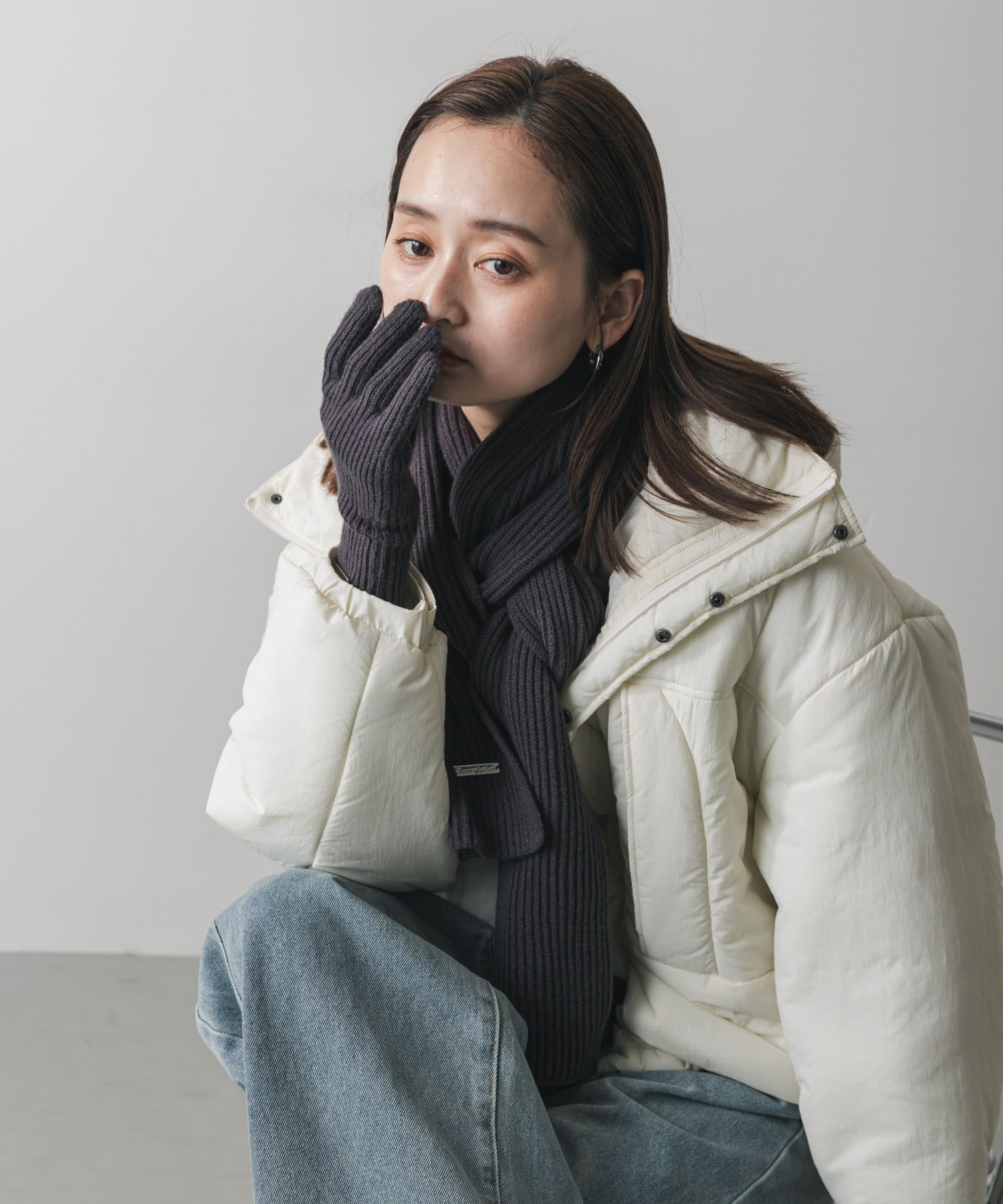 モチモチニットグローブ CHARCOAL one