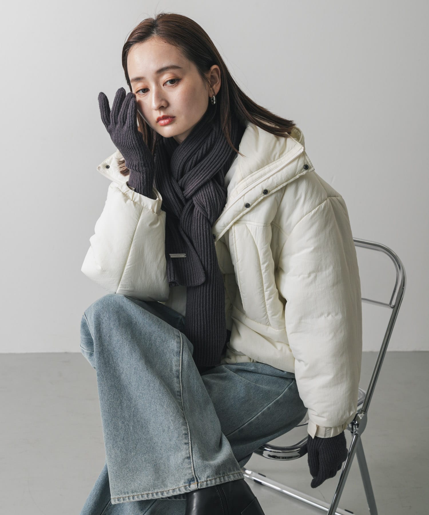 モチモチニットグローブ CHARCOAL one