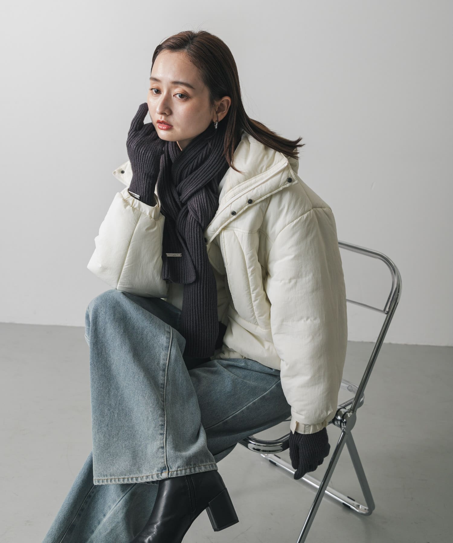 モチモチニットグローブ CHARCOAL one