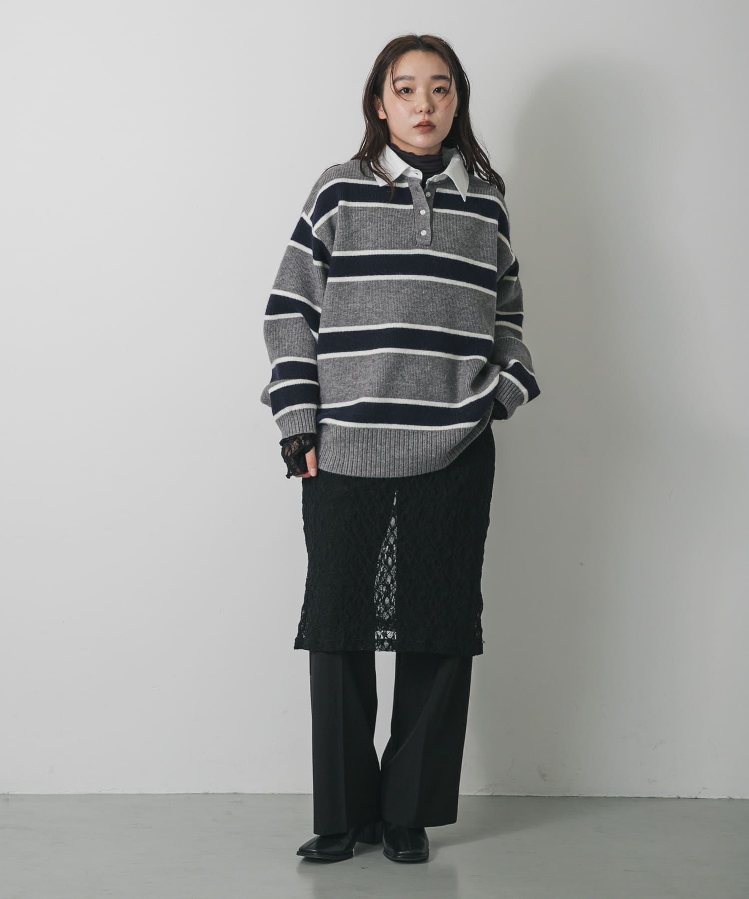 『WEB/一部店舗限定カラー』アルパカタッチブロードエリラガーシャツ