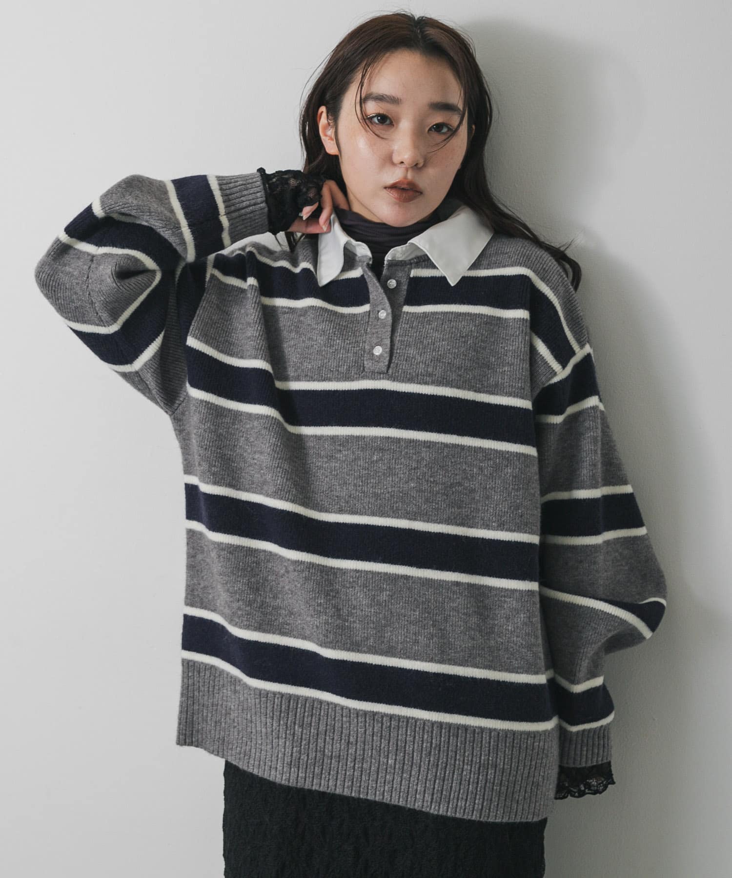 WEB/一部店舗限定カラー』アルパカタッチブロードエリラガーシャツ(One