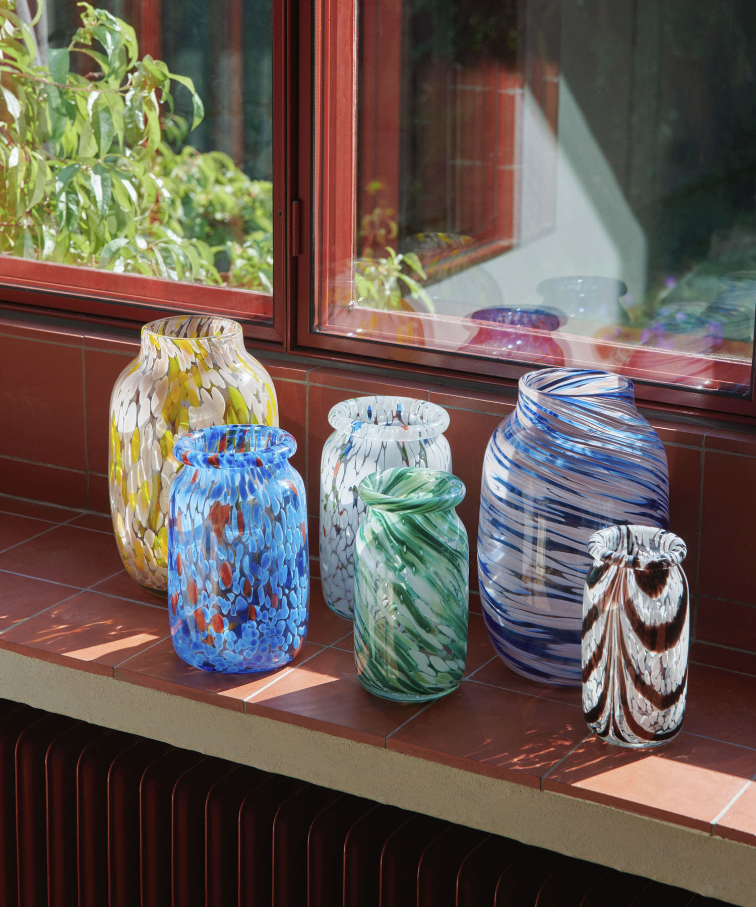 HAY　Splash Vase Roll Neck XS Coffee×WH One