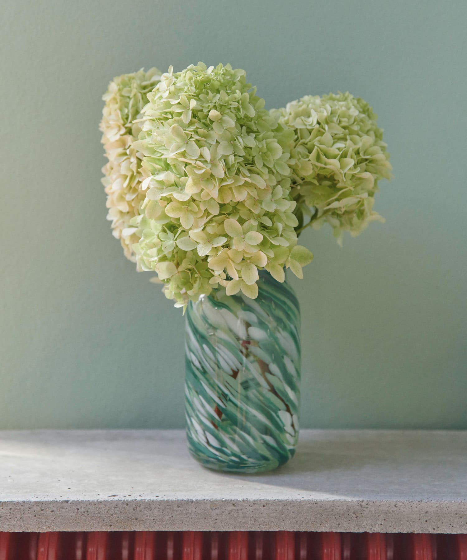 HAY　Splash Vase Roll Neck S GreenSwirl One