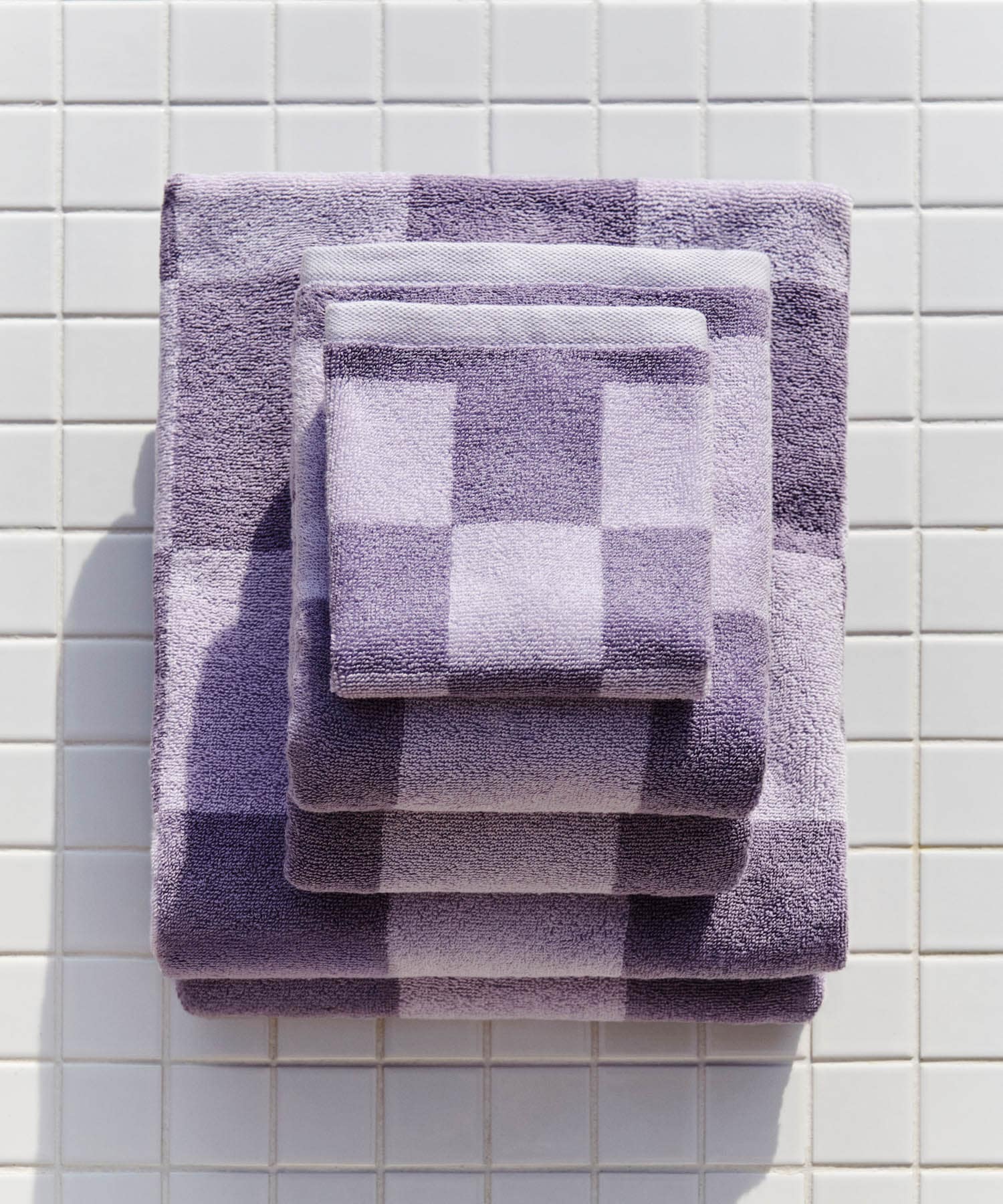 HAY　HY Check Wash Cloth LAVENDER One