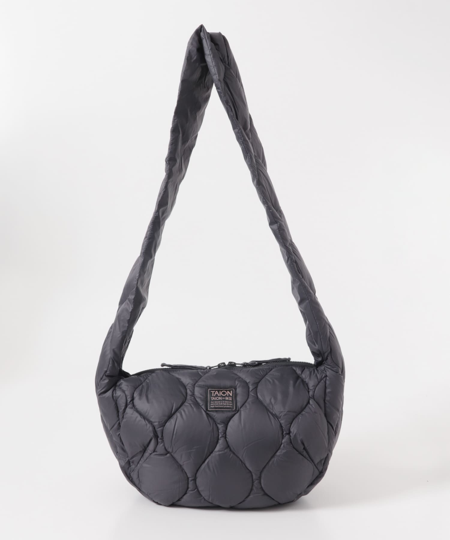 TAION　ミリタリーバナナショルダーダウンバッグM D.CHARCOAL One