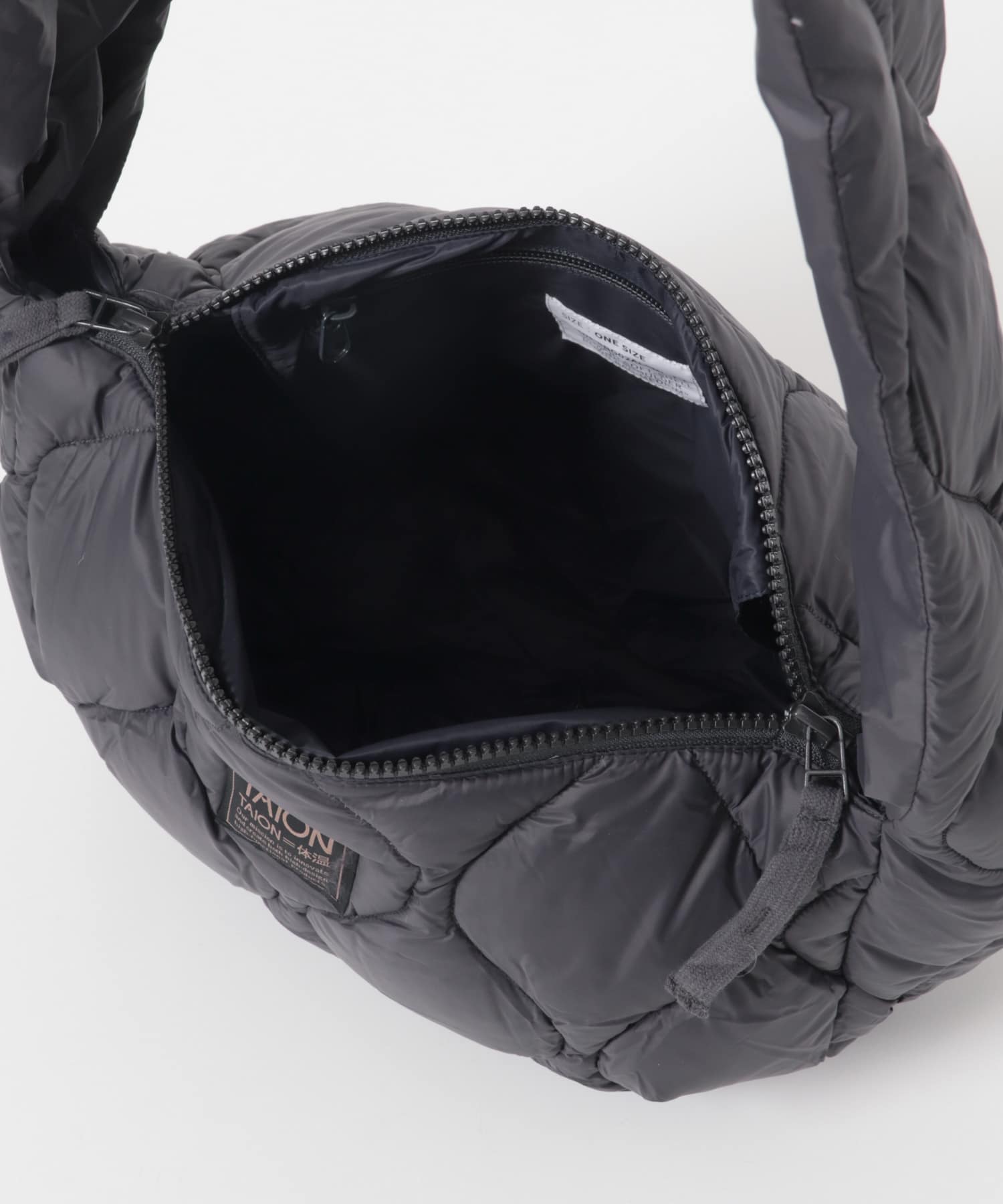 TAION　ミリタリーバナナショルダーダウンバッグM D.CHARCOAL One