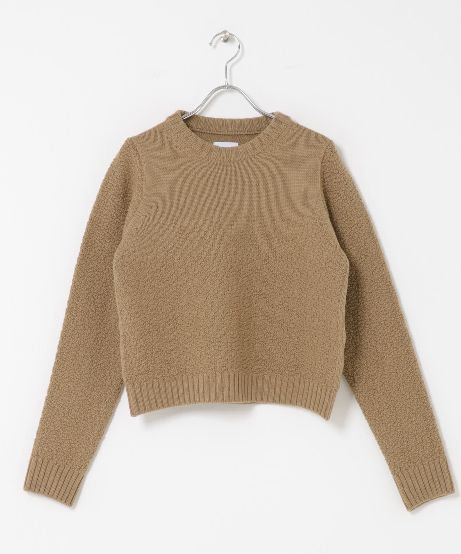 SEAGREEN　ROCKY MERINO KNIT PULLOVER BEIGE FREE