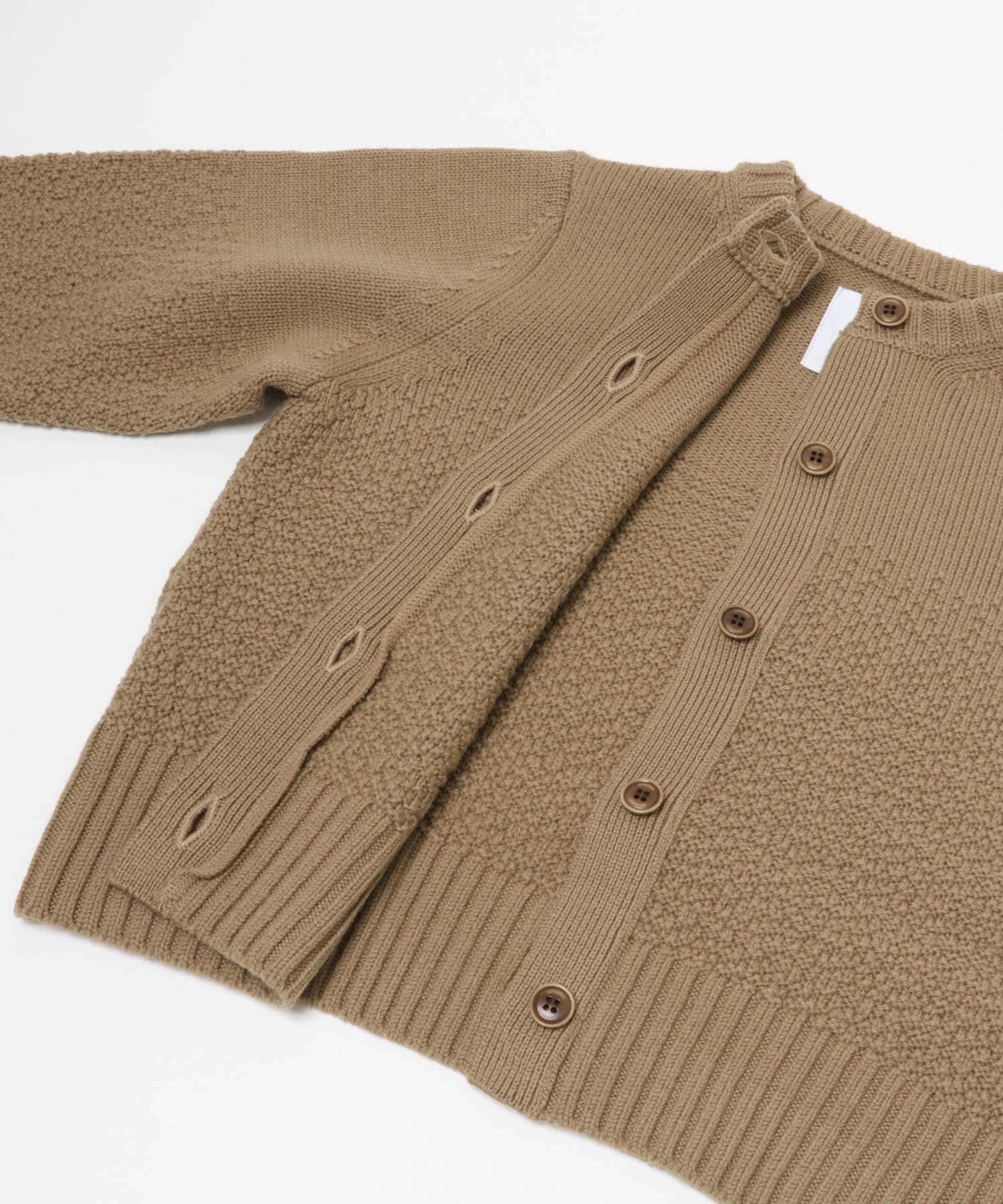 SEAGREEN　ROCKY MERINO KNIT CARDIGAN BEIGE FREE