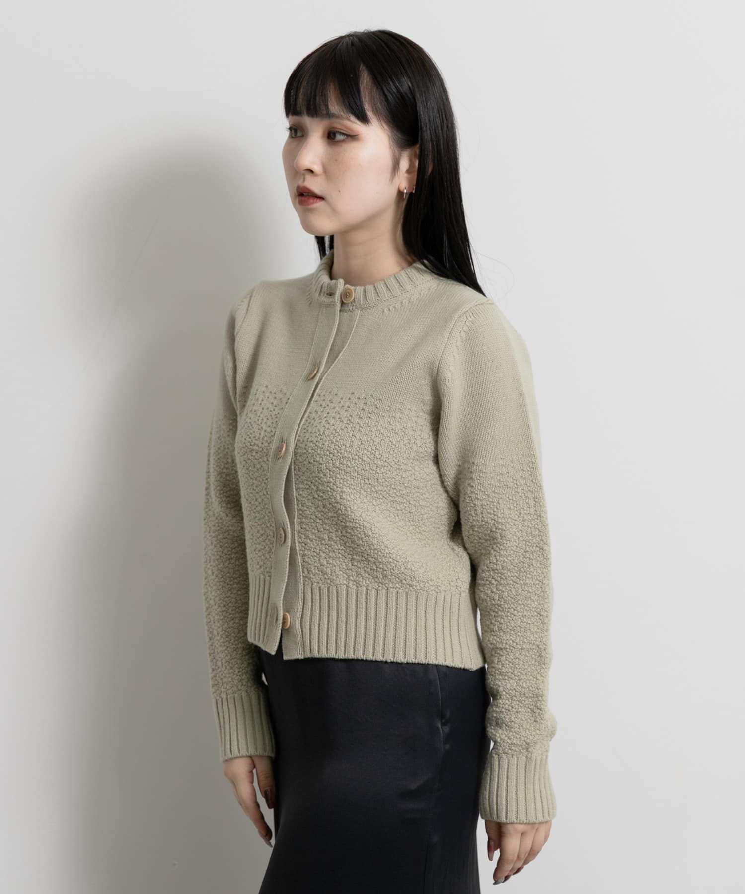 SEAGREEN　ROCKY MERINO KNIT CARDIGAN