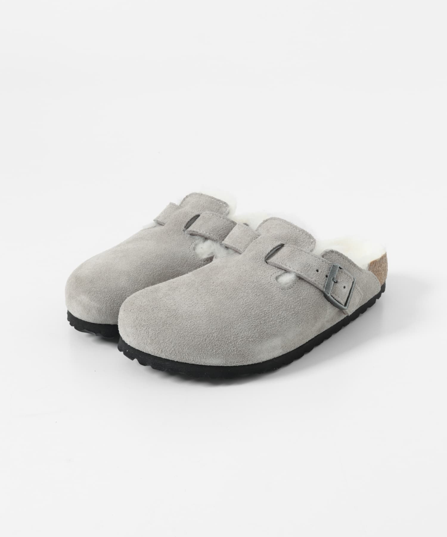 BIRKENSTOCK　Boston Shearling Stone-narrow STONE 36