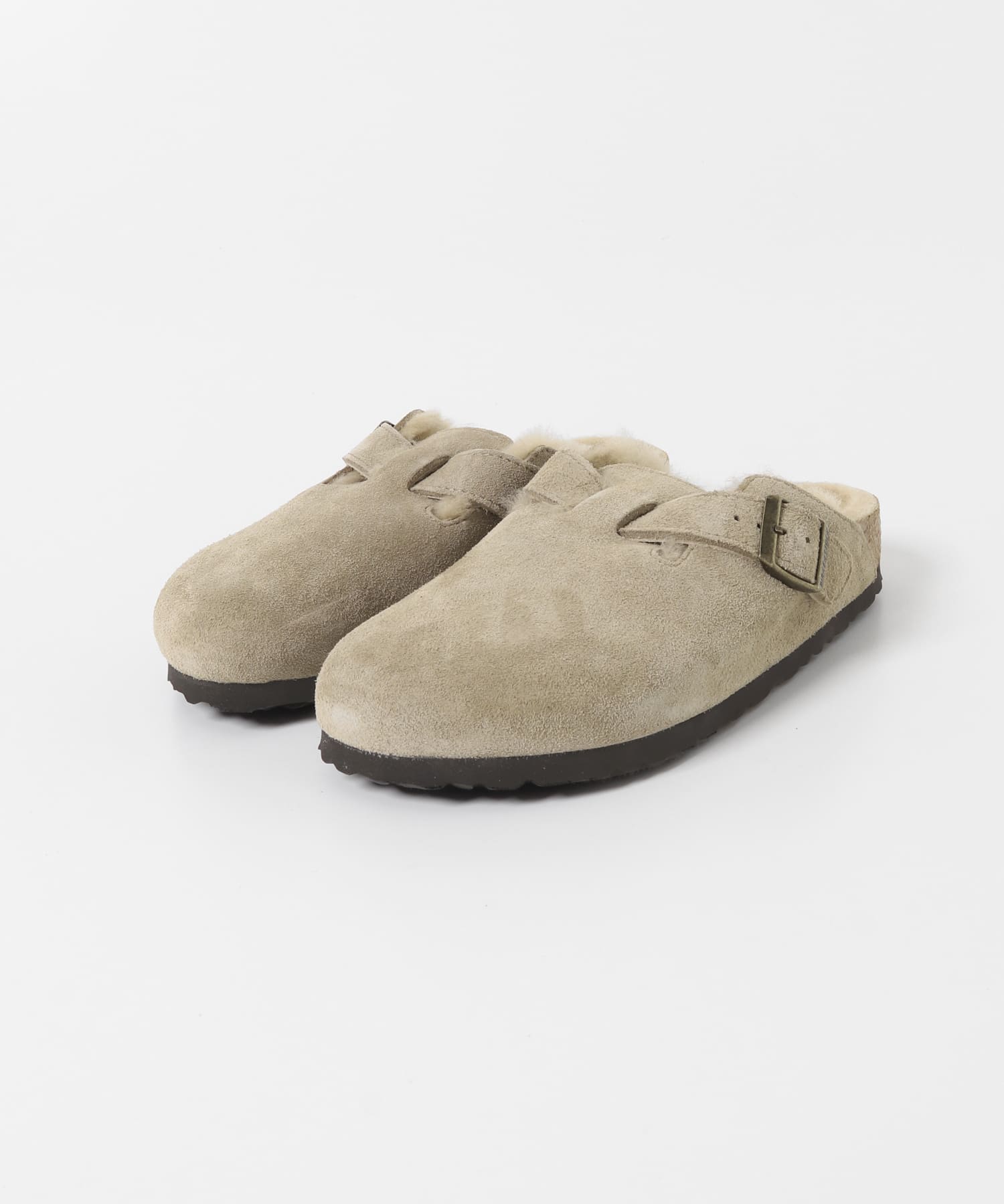 BIRKENSTOCK　Boston Shearling Taupe-narrow