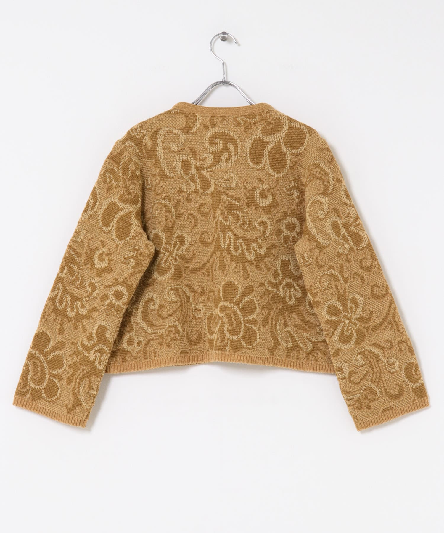 米富繊維　GOBELIN JACQUARD KNIT JACKET BEIGE FREE