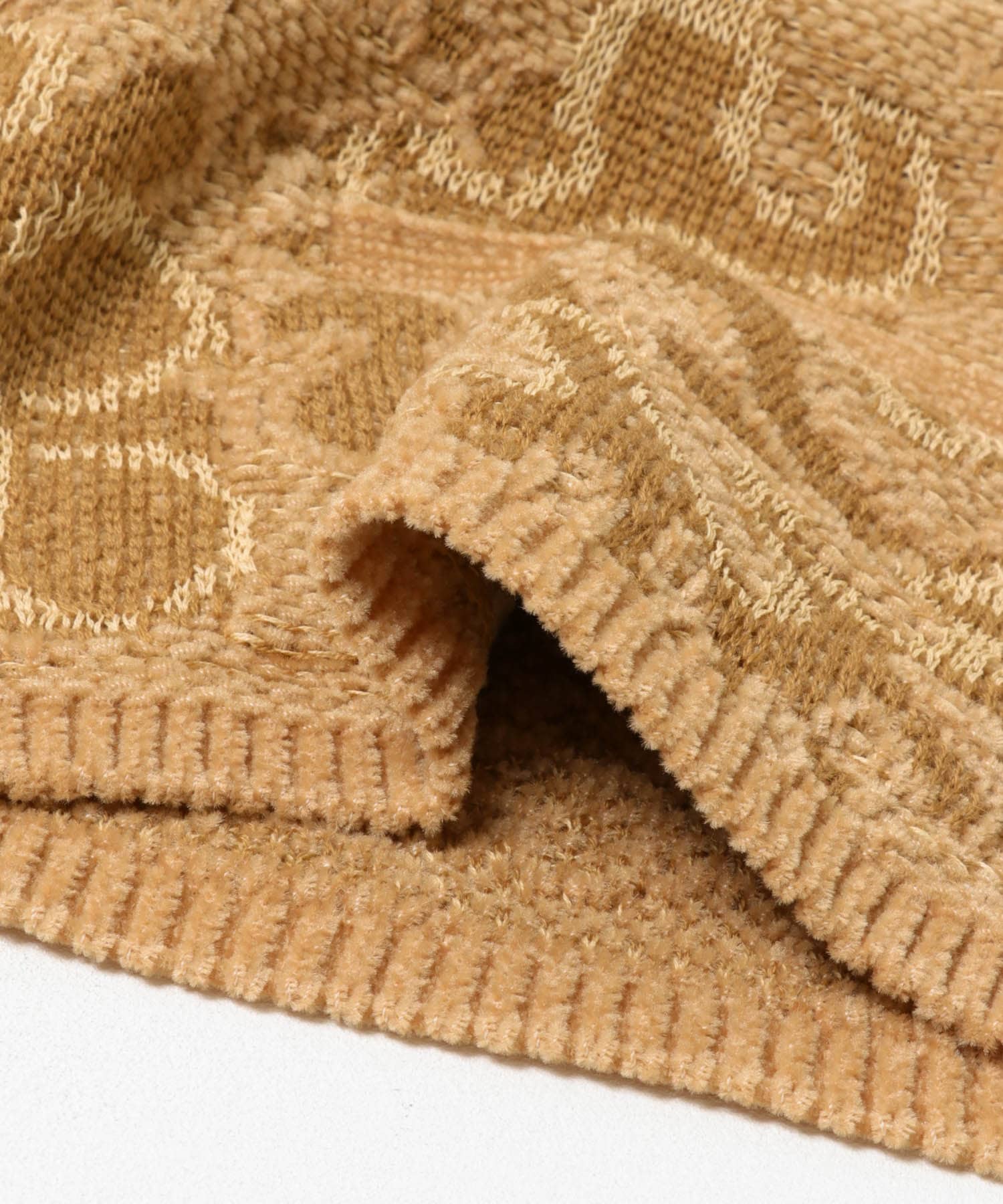 米富繊維　GOBELIN JACQUARD KNIT JACKET BEIGE FREE