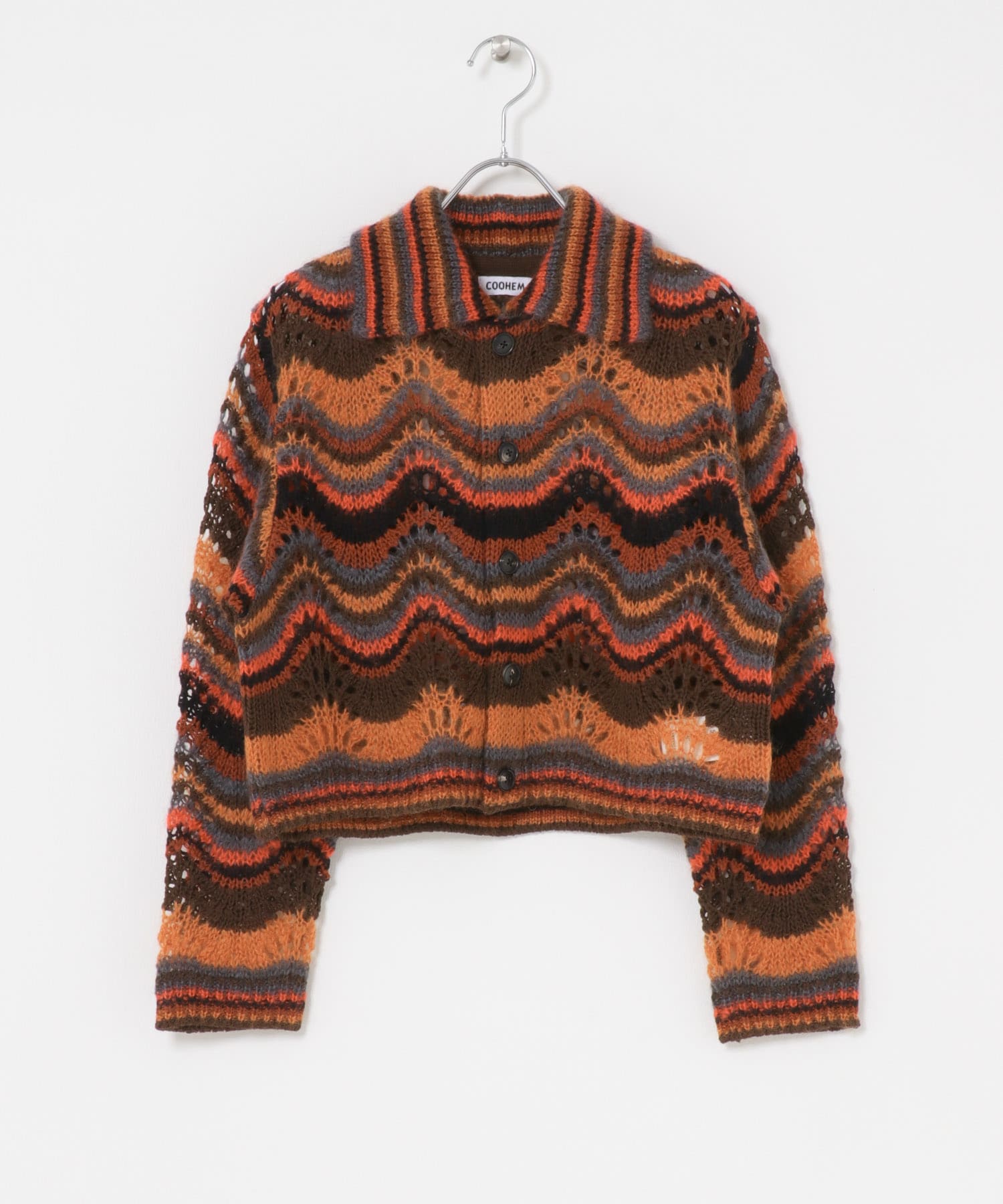 米富繊維　MOHAIR MULTI BORDER KNIT