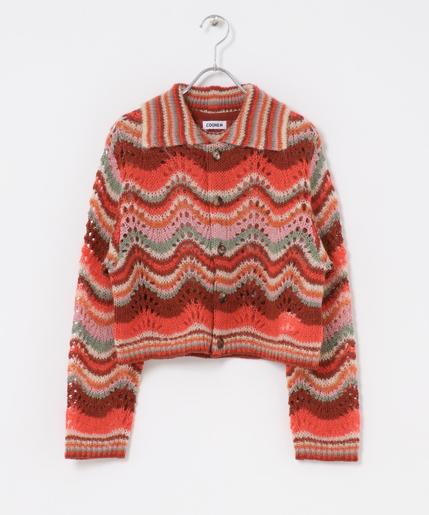 米富繊維　MOHAIR MULTI BORDER KNIT