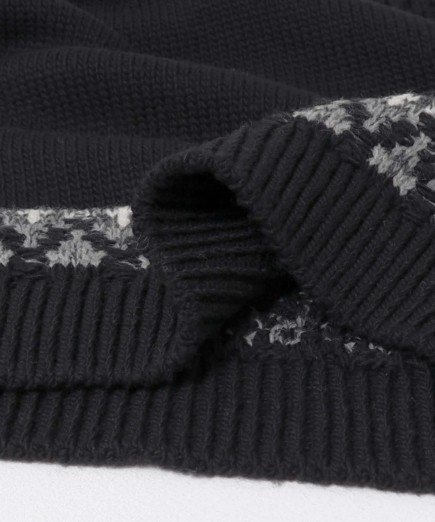 米富繊維 KOUHEN NORDIC KNIT PULLOVER(L BLACK): トップス｜URBAN