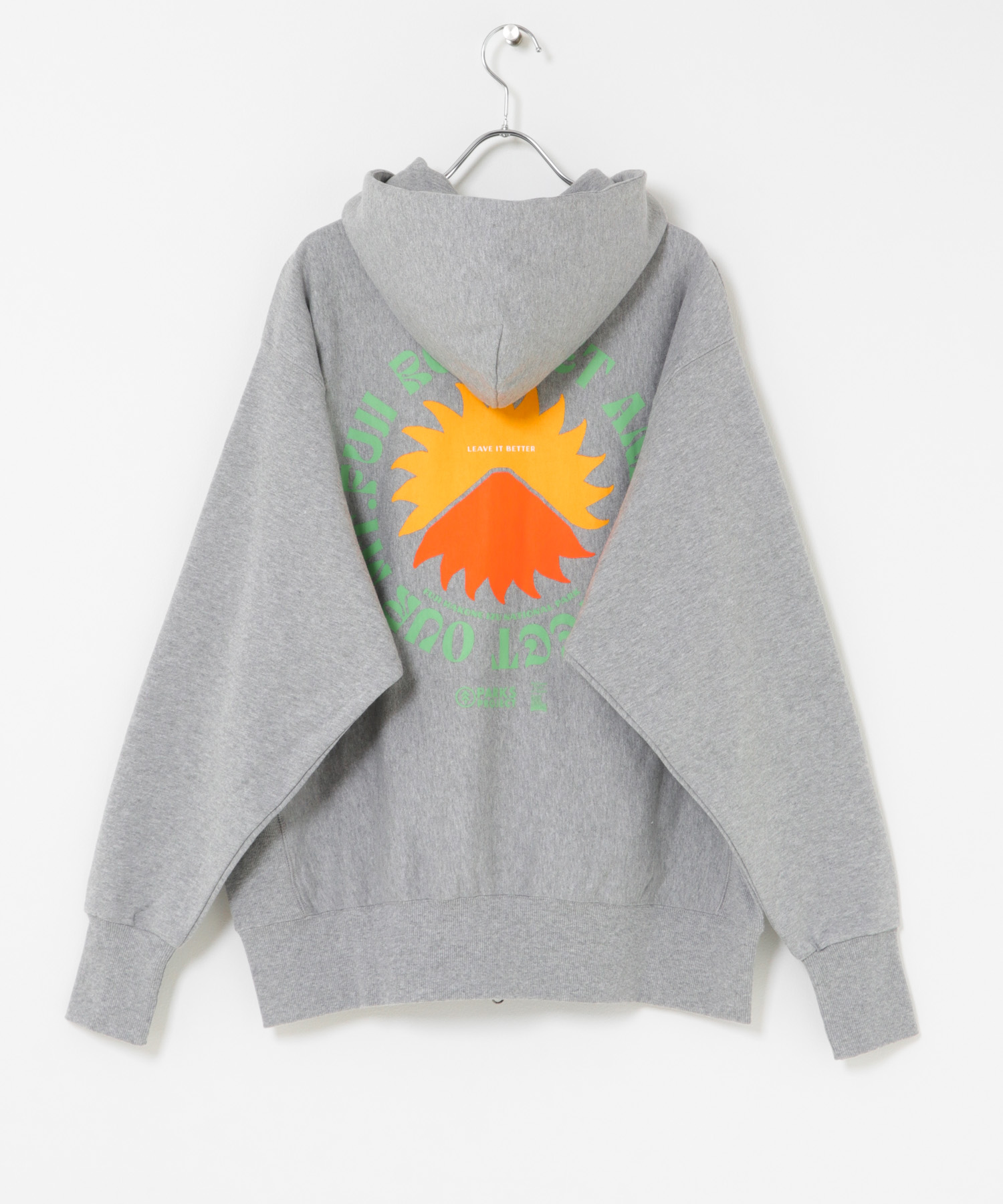 PARKS PROJECT　Mt.FUJI No.4 ZipHoodie GRAY L