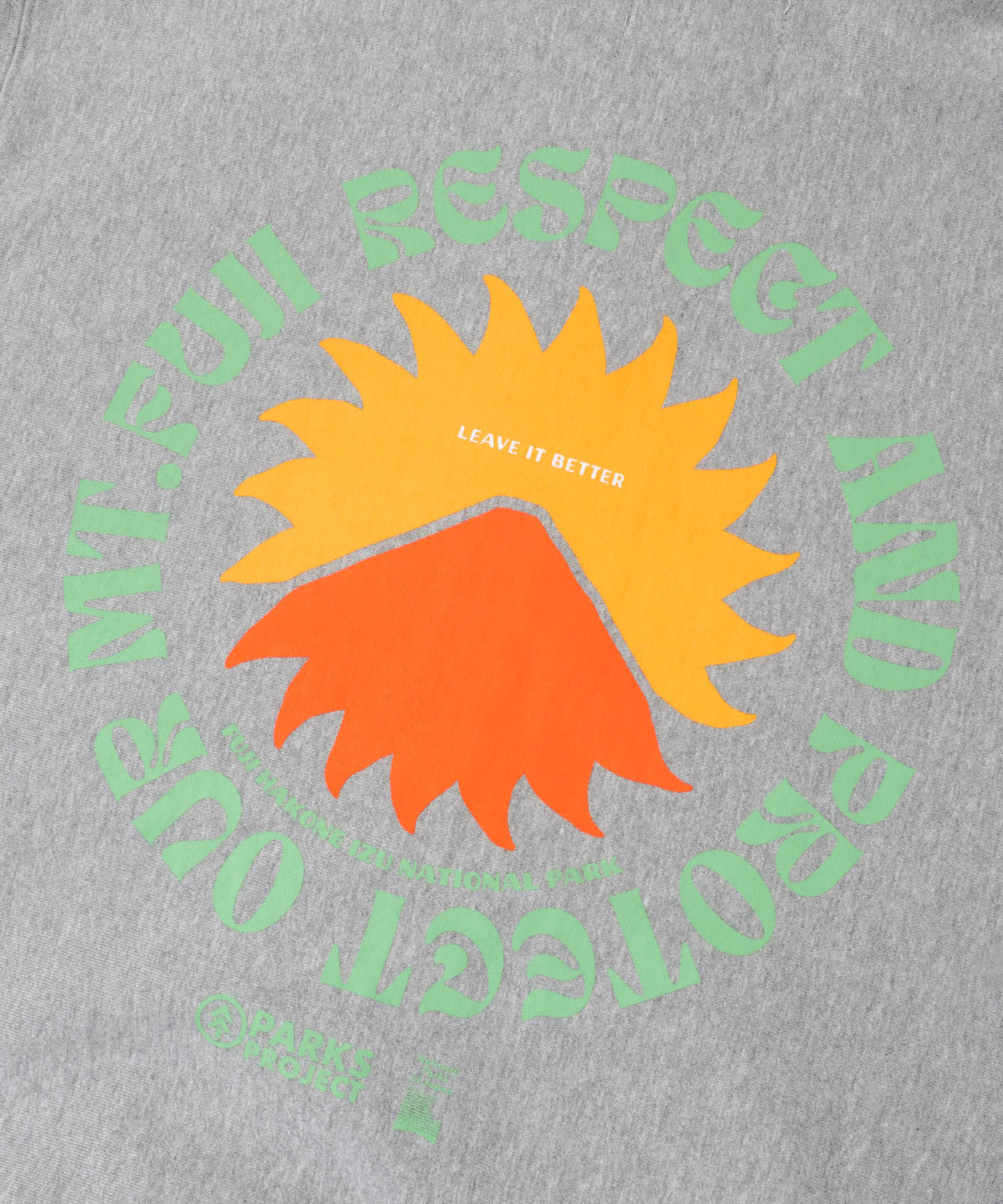 PARKS PROJECT　Mt.FUJI No.4 ZipHoodie GRAY L