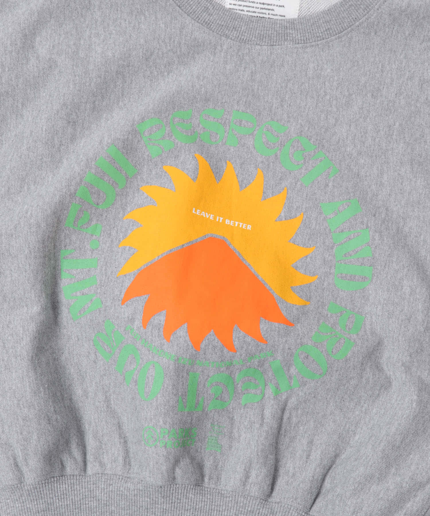 PARKS PROJECT　Mt.FUJI No.4 Sweat-Free GRAY Free