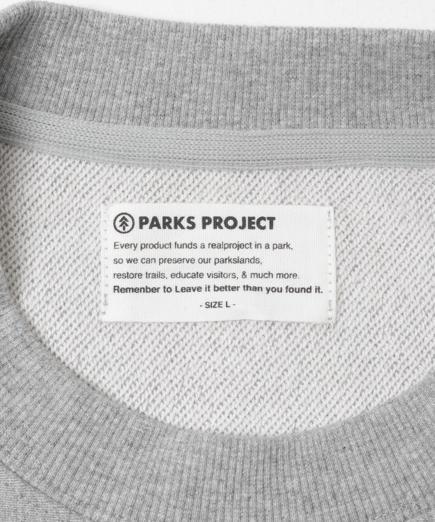PARKS PROJECT　ALASKA Sweat GRAY L