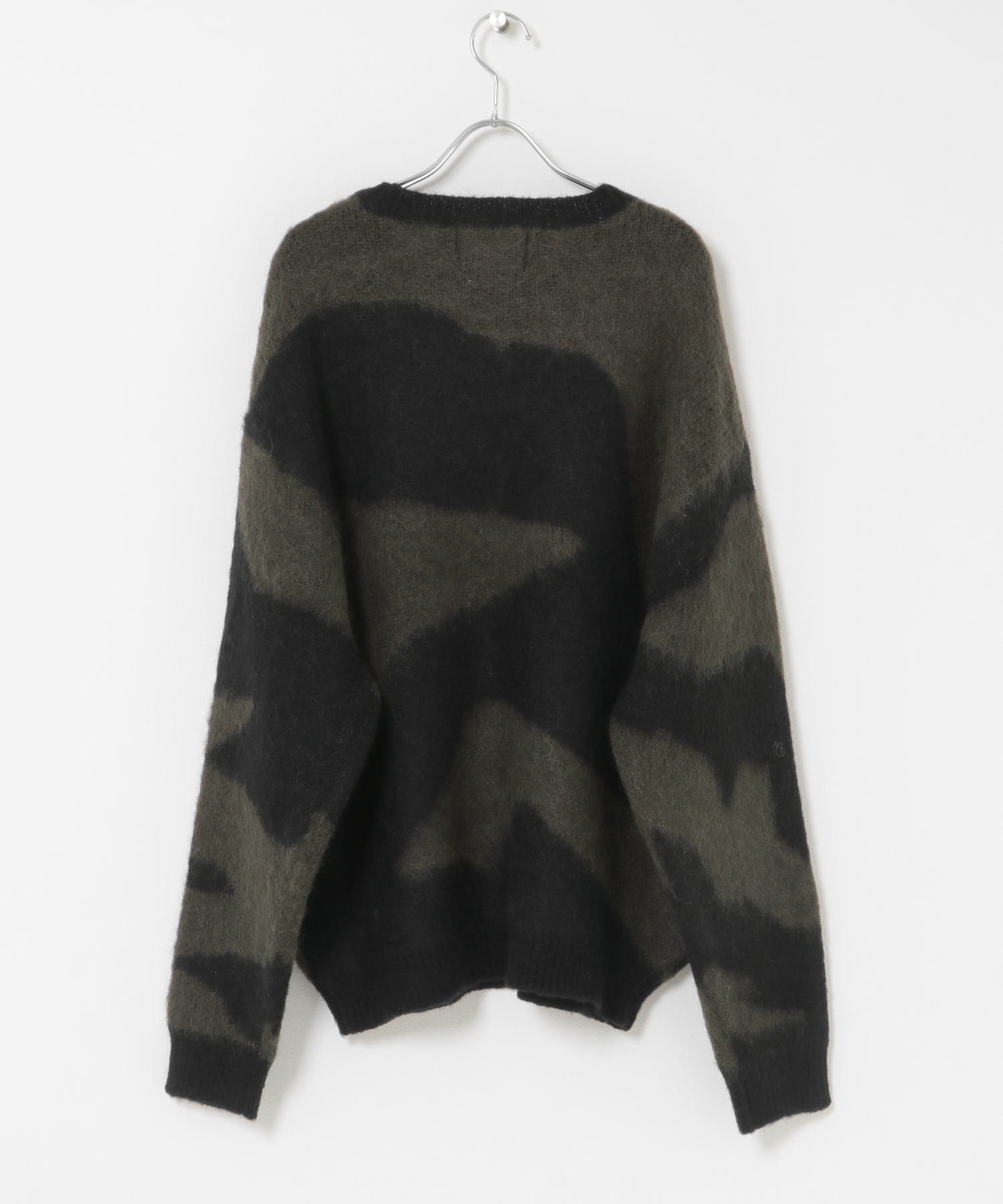 TONY　Marble Knit Crew BLK×OLV M
