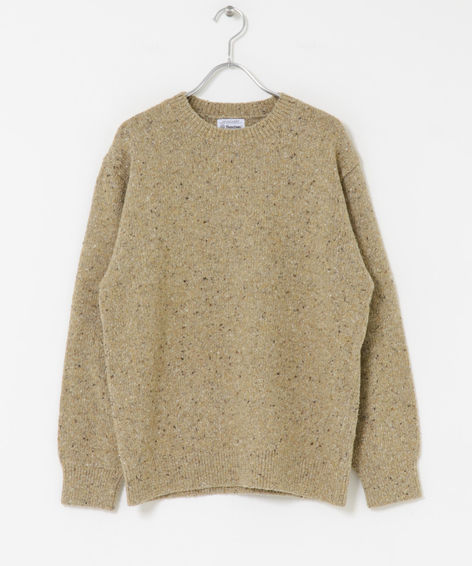 米富繊維　COLOR NEP KNIT PULLOVER BEIGE 1