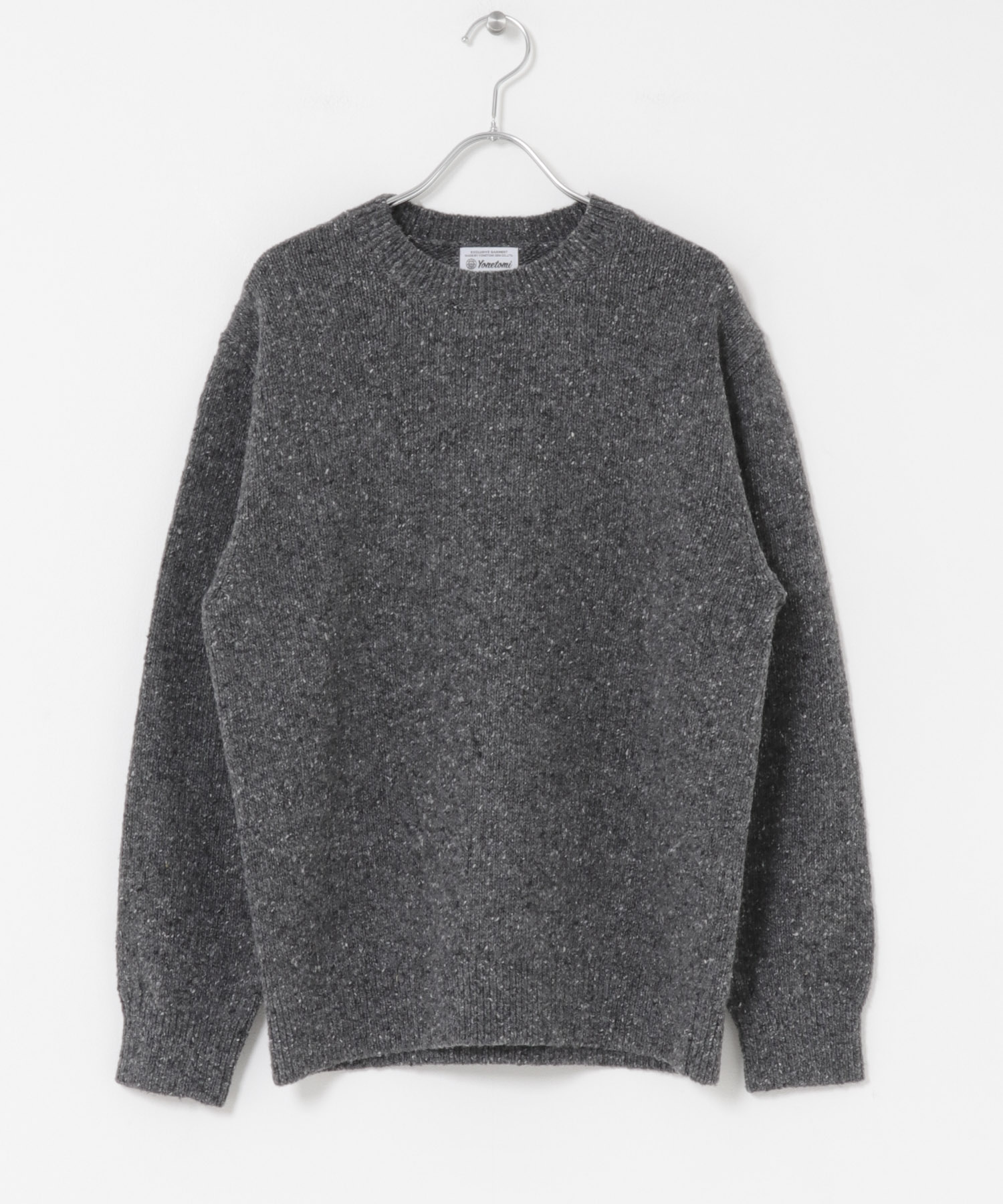 米富繊維　COLOR NEP KNIT PULLOVER GRAY 1