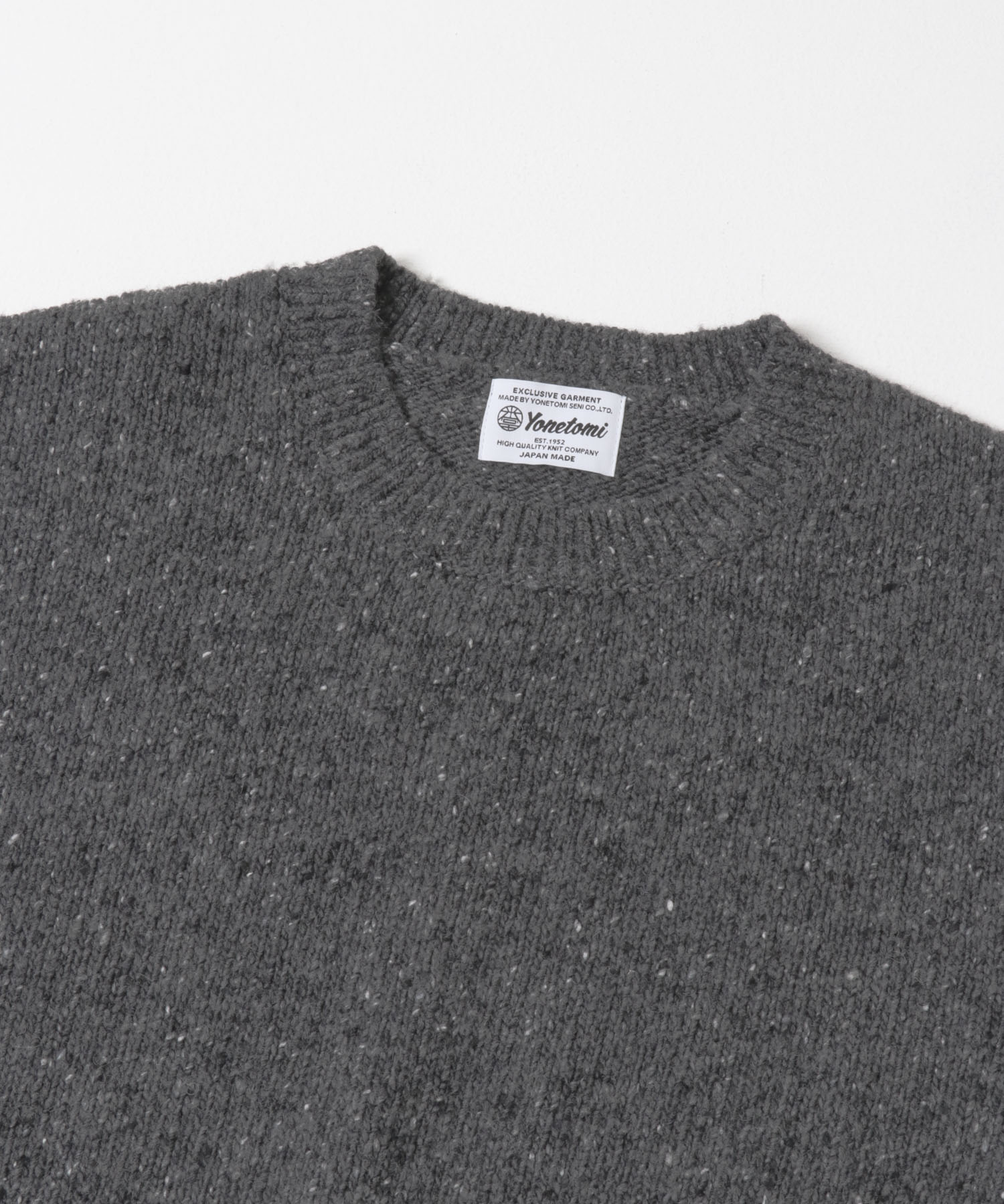 米富繊維　COLOR NEP KNIT PULLOVER GRAY 1