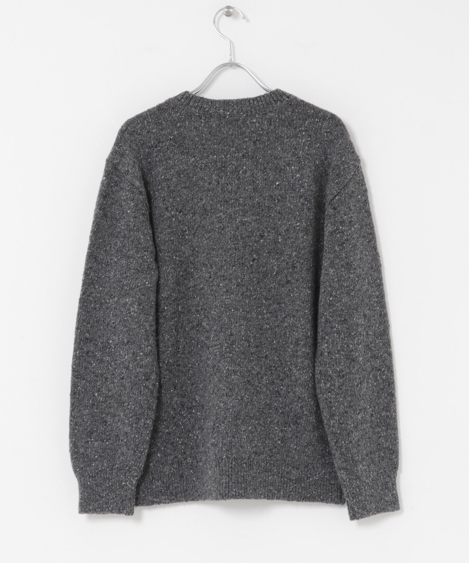 米富繊維　COLOR NEP KNIT PULLOVER GRAY 1