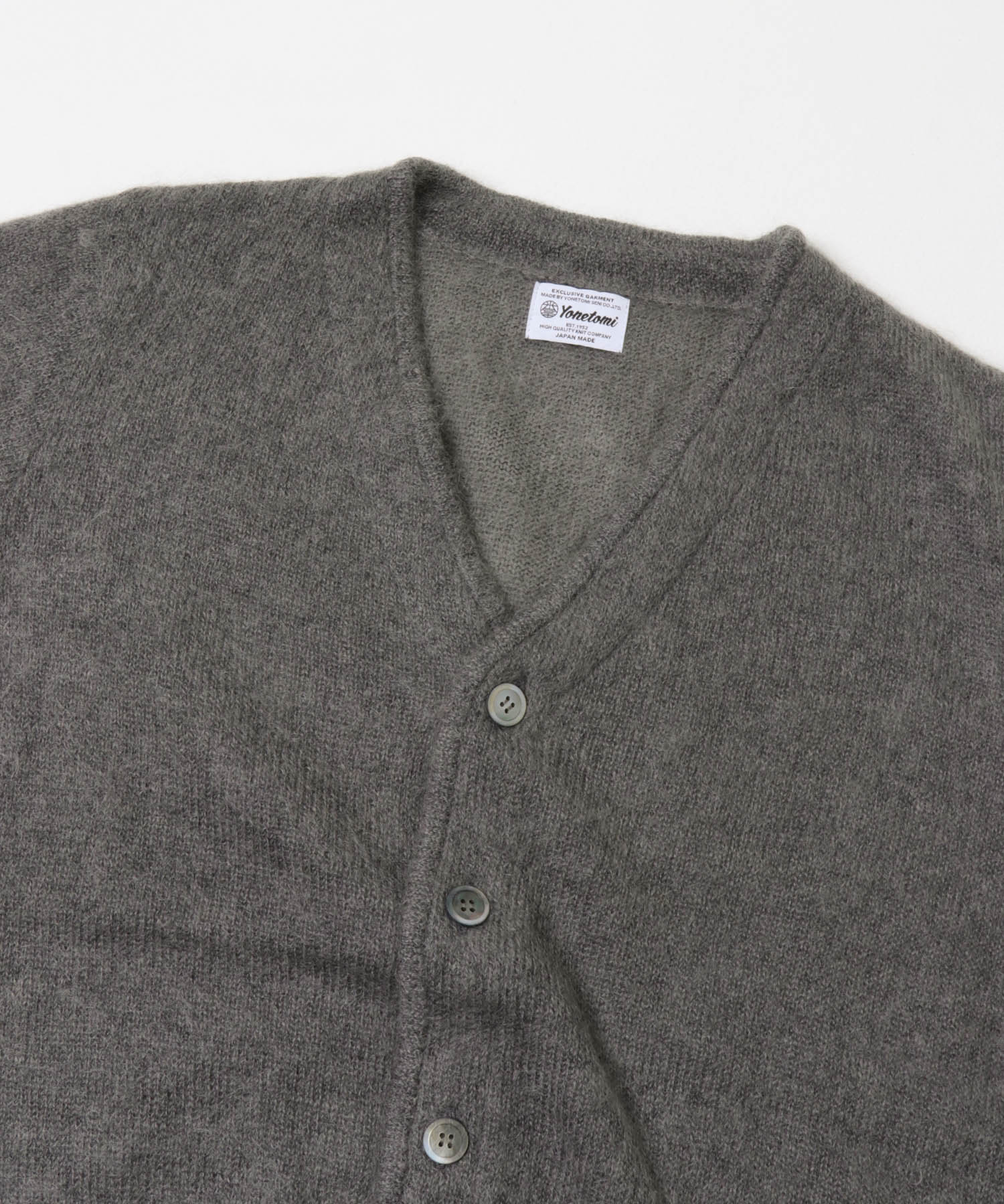 米富繊維　SHAGGY MOHAIR CARDIGAN GRAY 1
