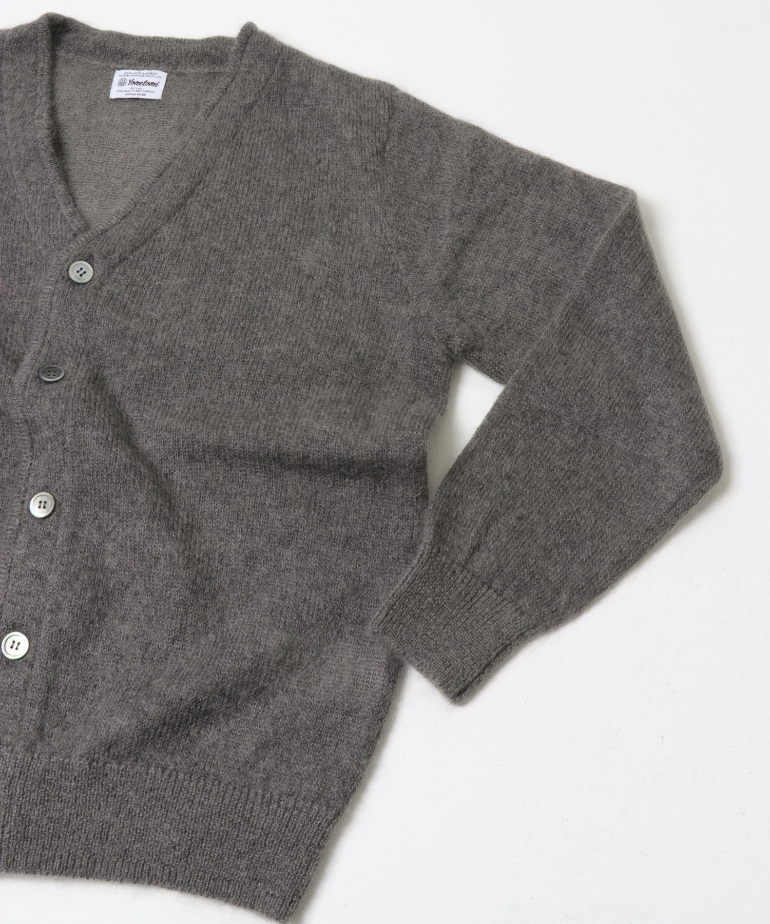 米富繊維　SHAGGY MOHAIR CARDIGAN GRAY 1
