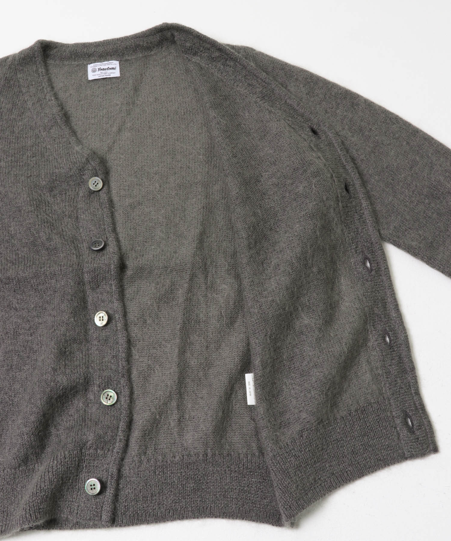 米富繊維　SHAGGY MOHAIR CARDIGAN GRAY 1