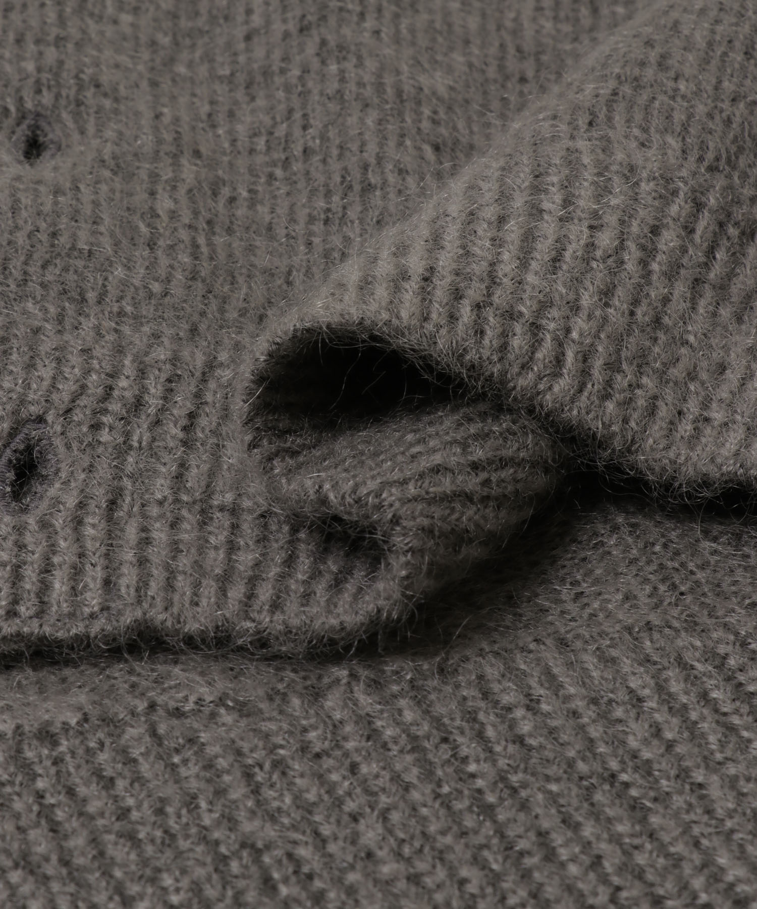 米富繊維　SHAGGY MOHAIR CARDIGAN GRAY 1