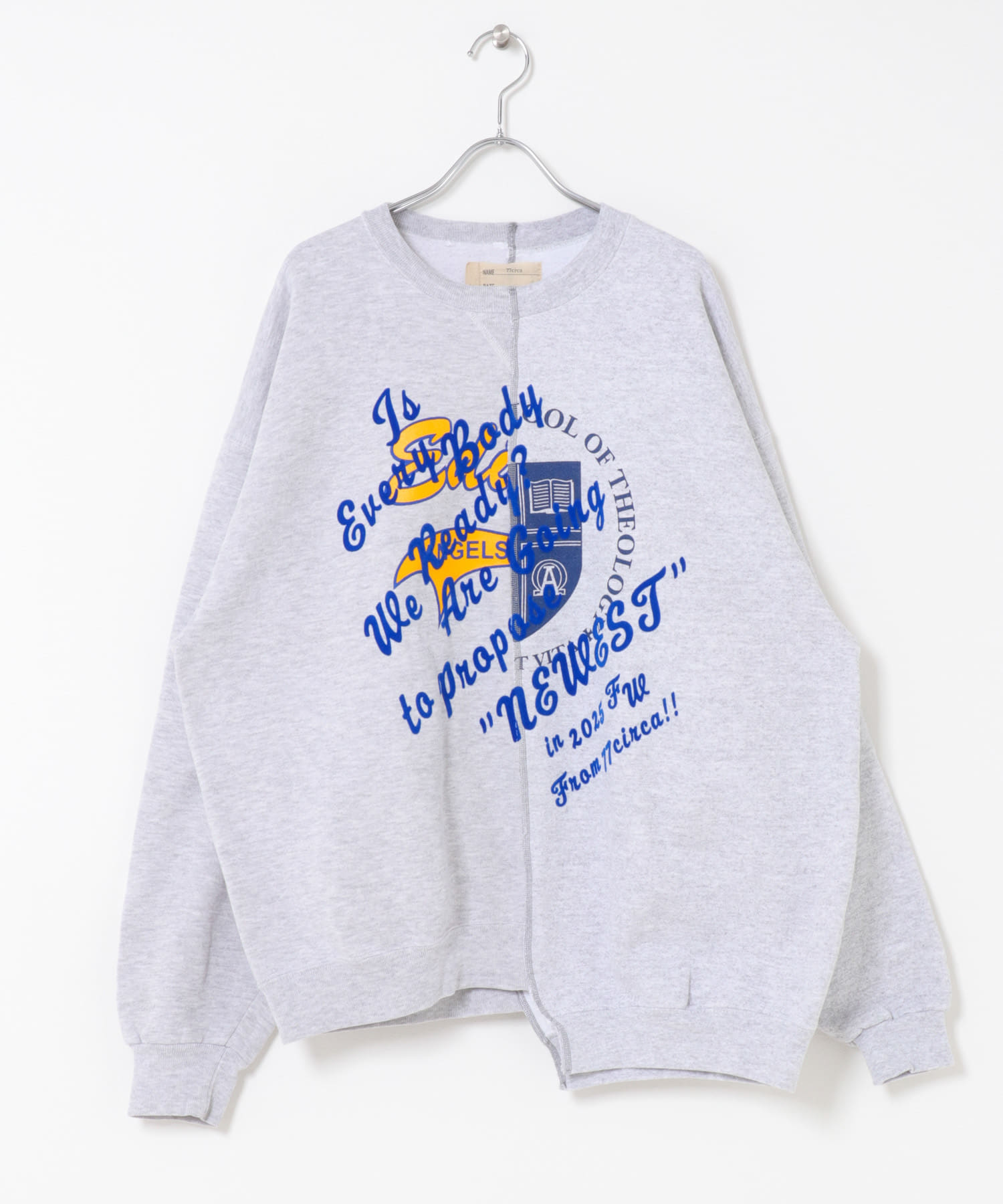 77circa　make original frocky print reversible top