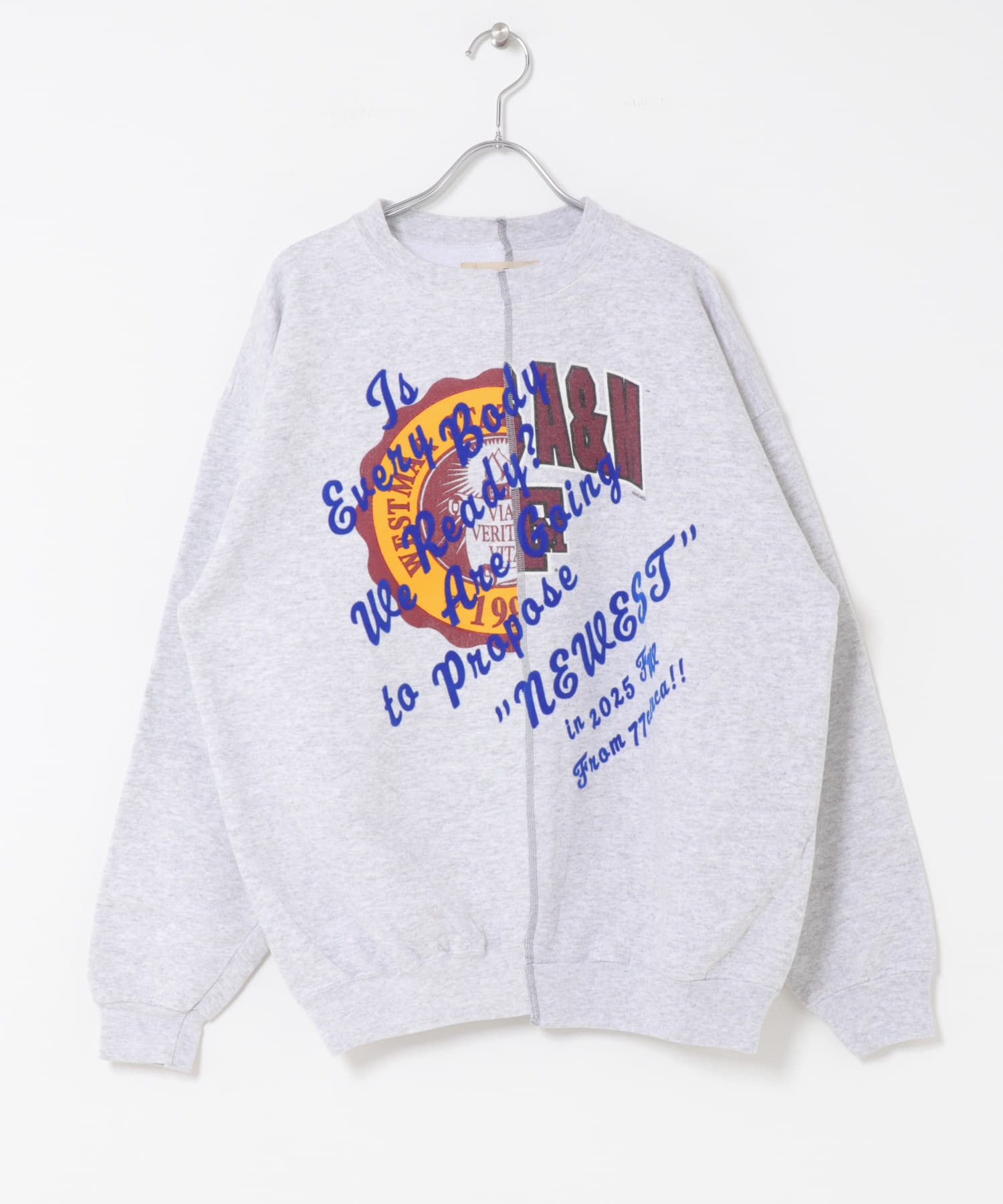 77circa　make original frocky print reversible top gray4 one