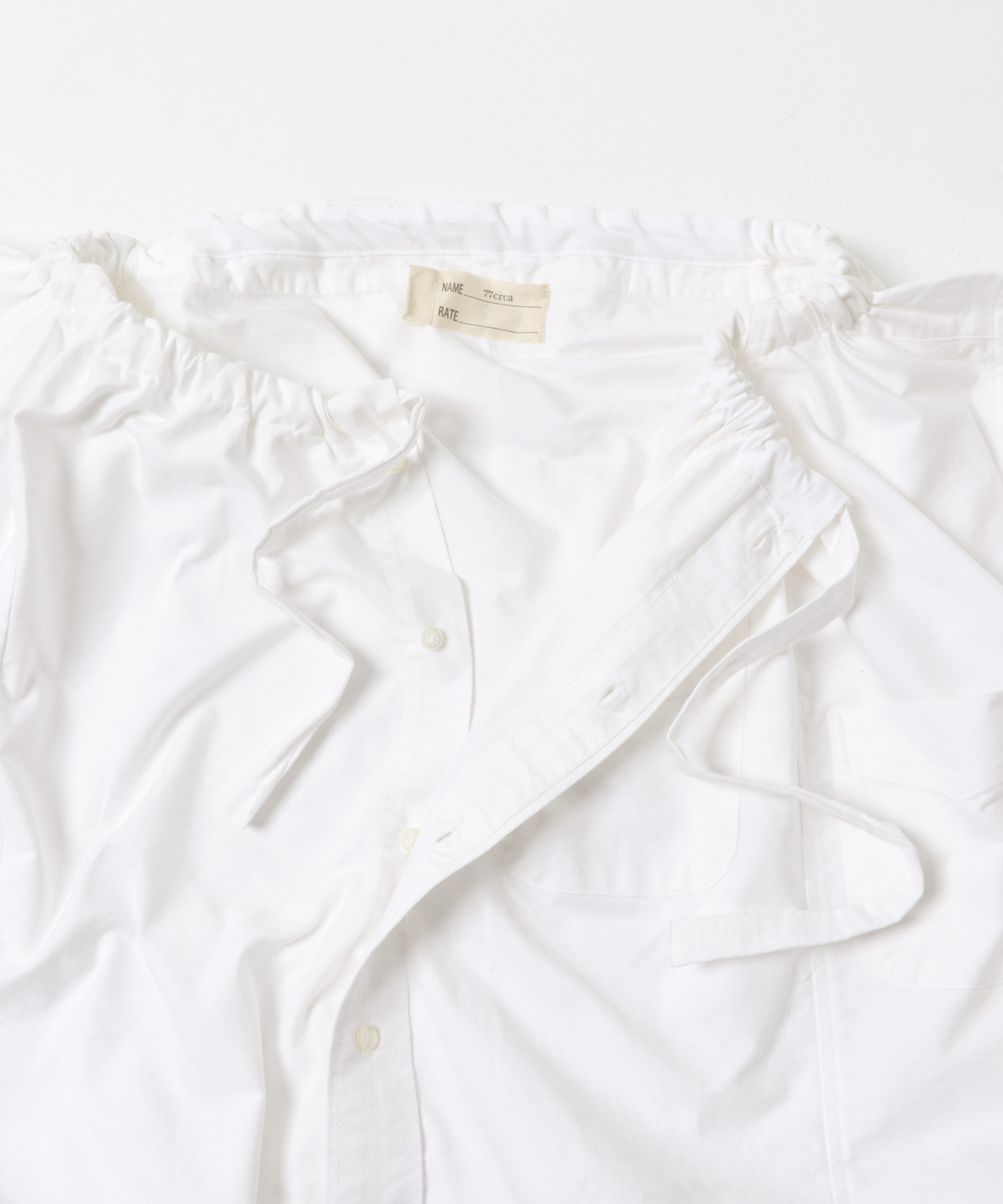 77circa　make width adjustable wide shirt white3 one