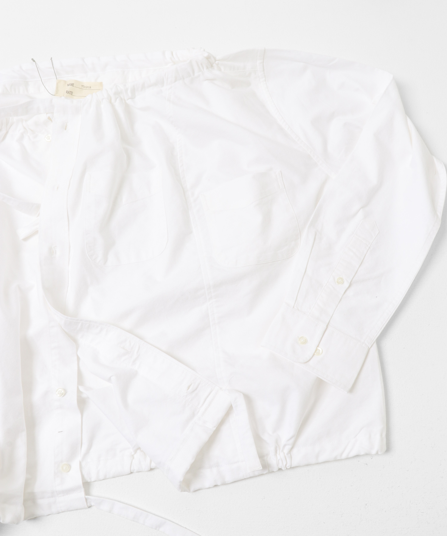 77circa　make width adjustable wide shirt white3 one