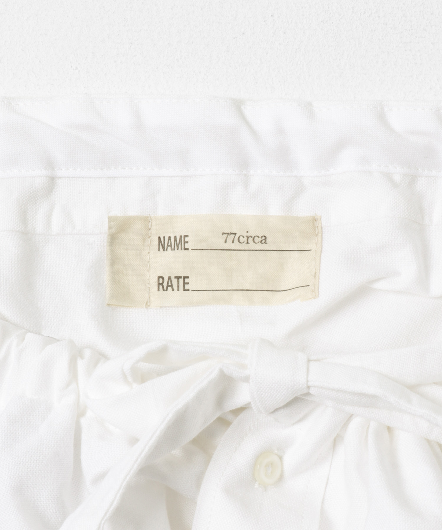 77circa　make width adjustable wide shirt white3 one