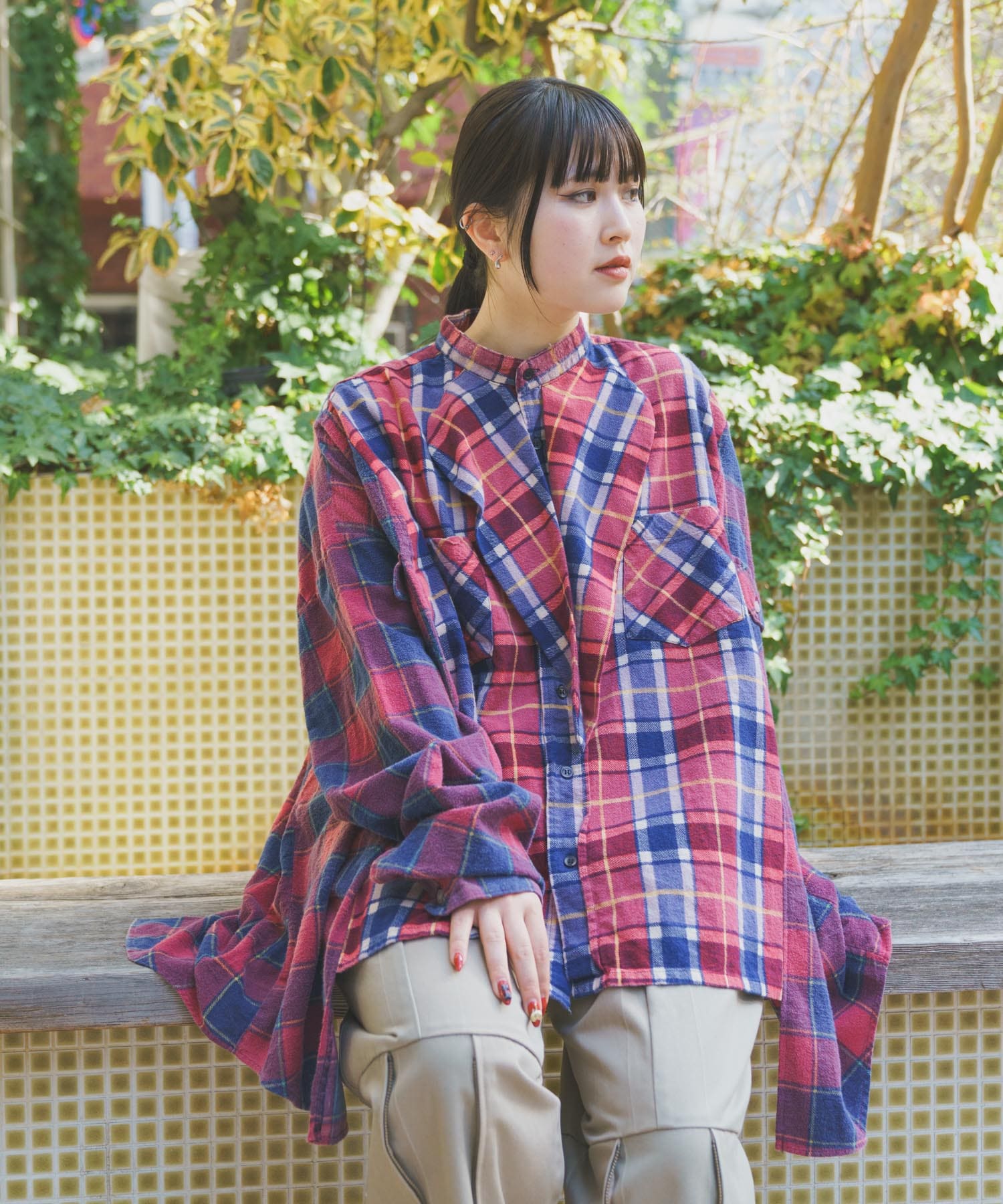 77circa　wide stole shirt-NEL