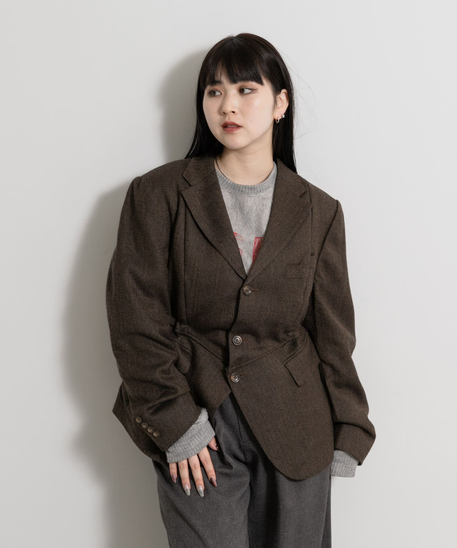 身長 : 156cm サイズ : one