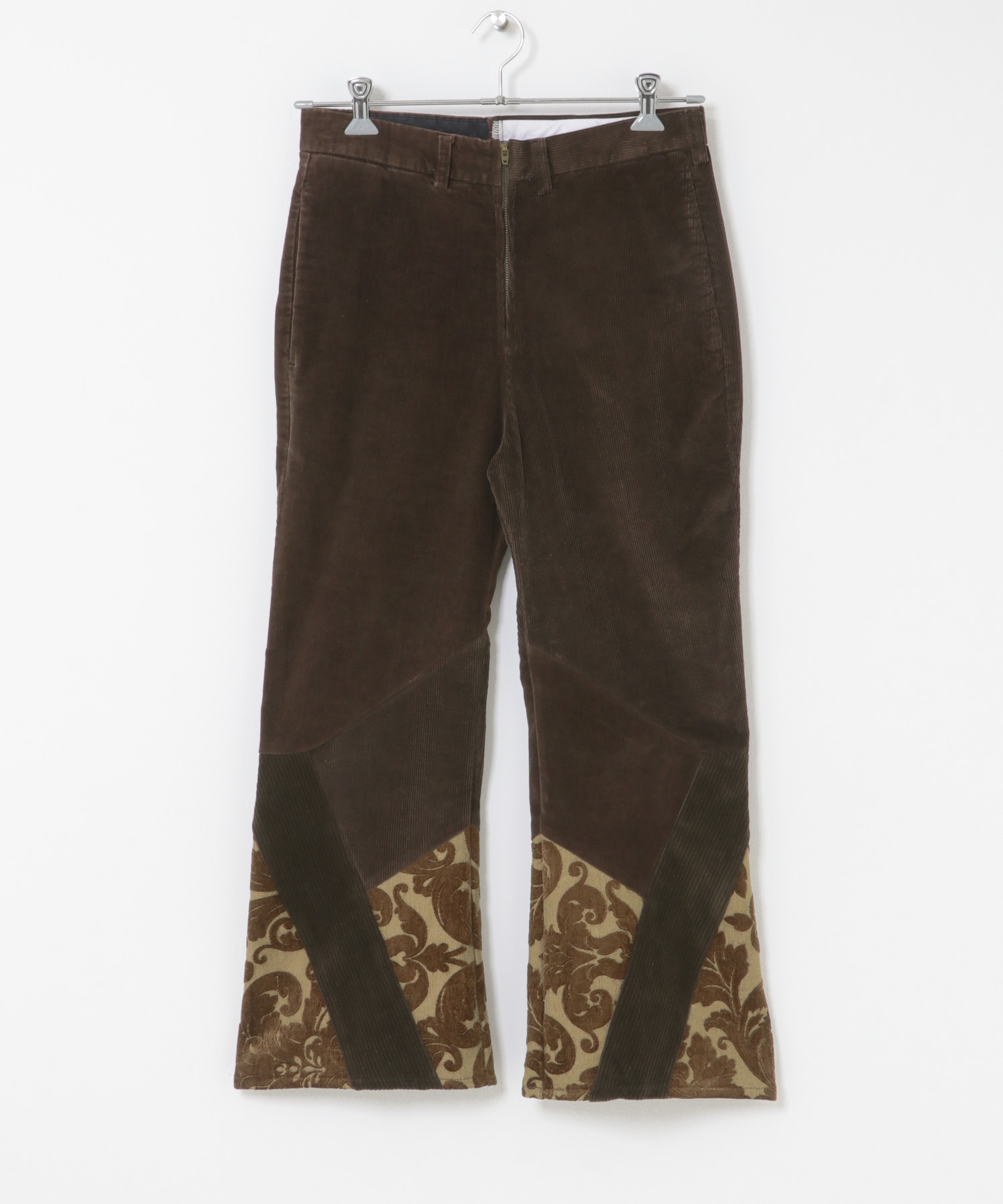 77circa　make gobelin cutback hem flare corduroy trousers
