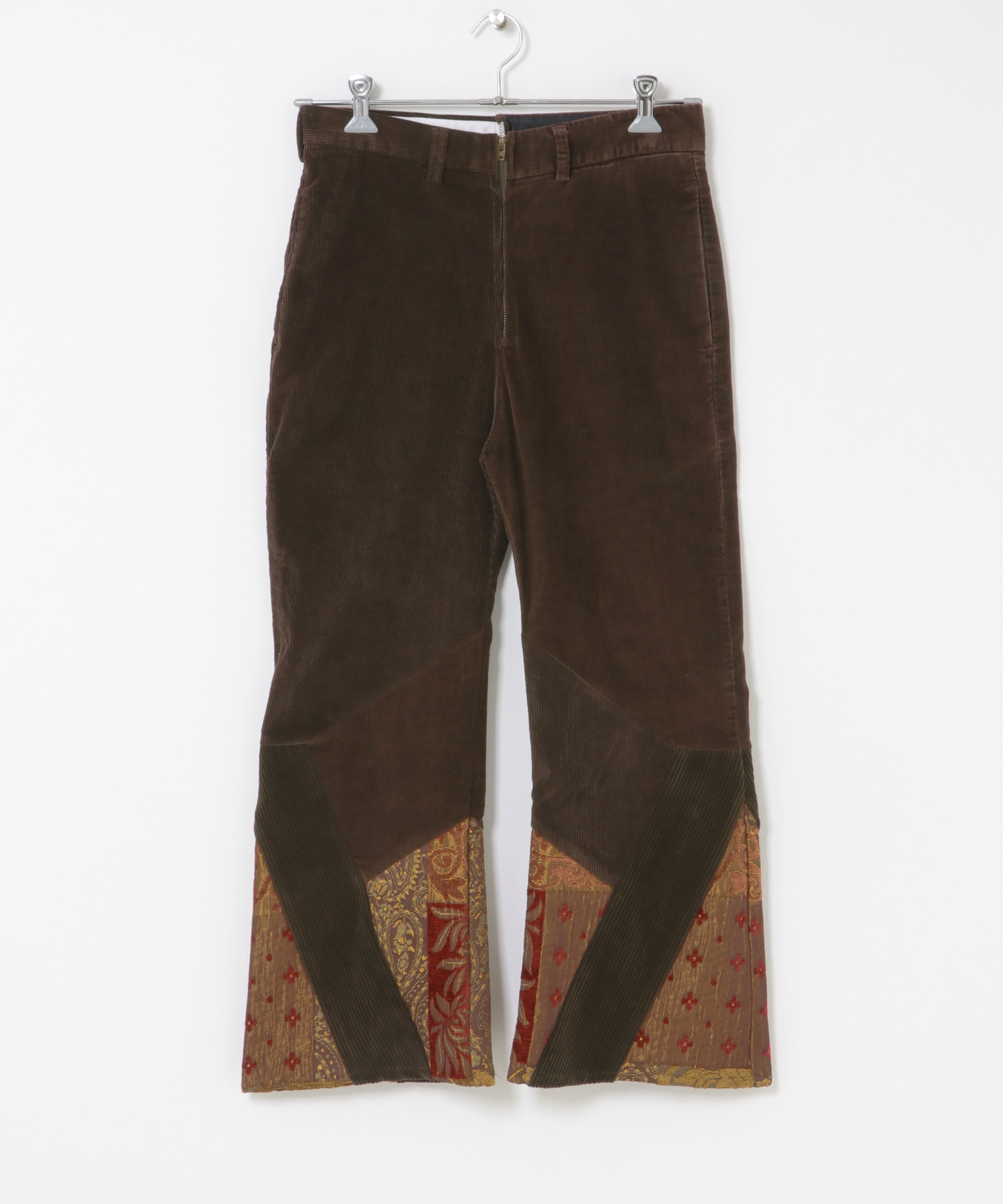 77circa　make gobelin cutback hem flare corduroy trousers