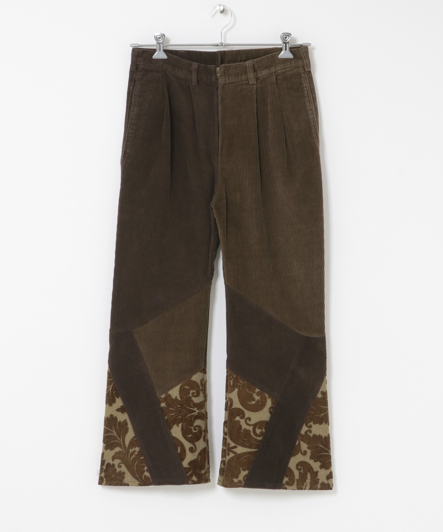 77circa　make gobelin cutback hem flare corduroy trousers